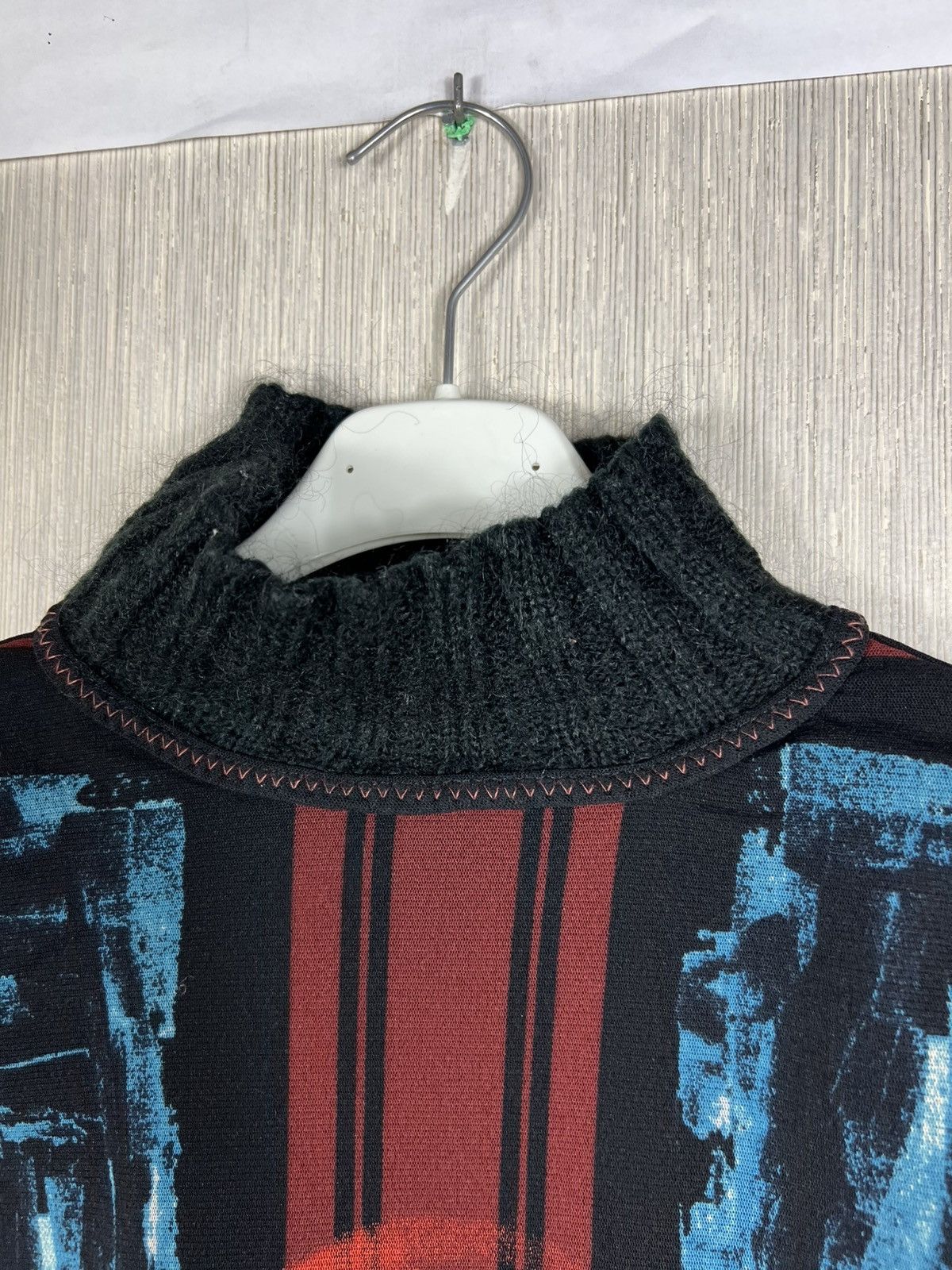 Jean Paul Gaultier Vintage Save the Queen! y2k mesh blouse puffy long sleeves Size XL / US 12-14 / IT 48-50 - 8 Thumbnail