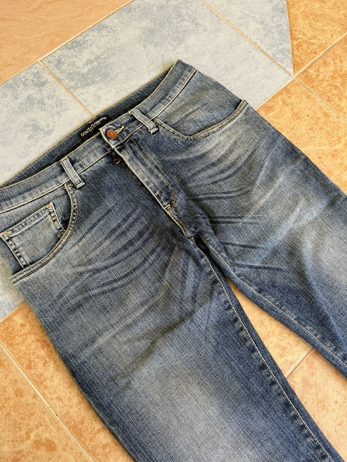Dolce & Gabbana 💥Luxury Authentic D&G SS15 Blue Faded Denim Made In Italy Size US 31 - 6 Thumbnail