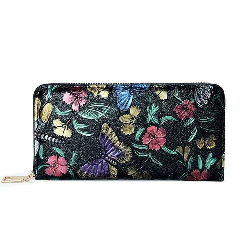 Other Retro Rose Floral Long Wristlet Wallet for Women Size ONE SIZE - 3 Thumbnail