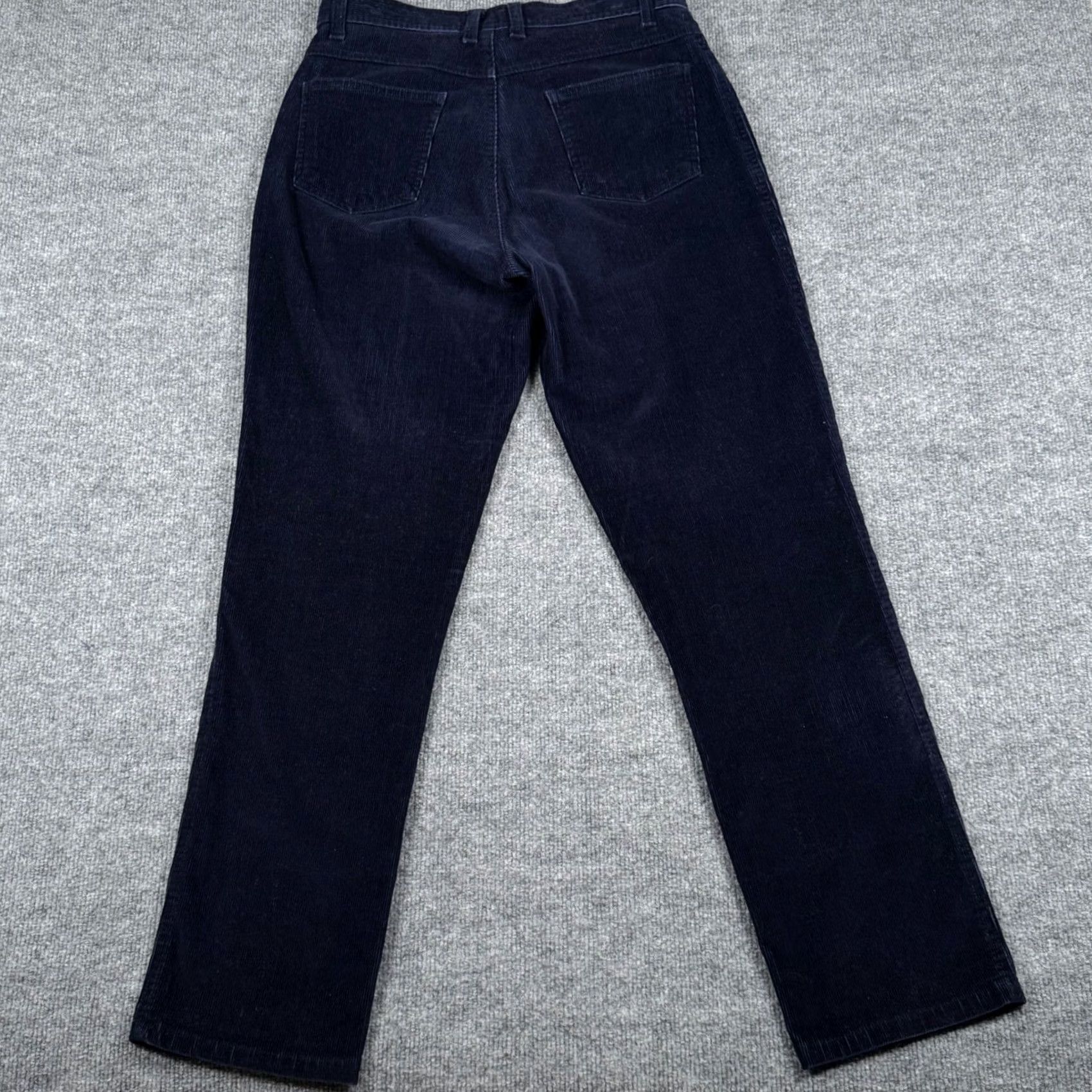 Bill Blass VINTAGE Bill Blass Jeans Straight Leg Corduroy 8 Navy Blue Women 5-Pocket Stretch Fall Winter 80s 90s Y2K Size 30" / US 8 / IT 44 - 7 Thumbnail