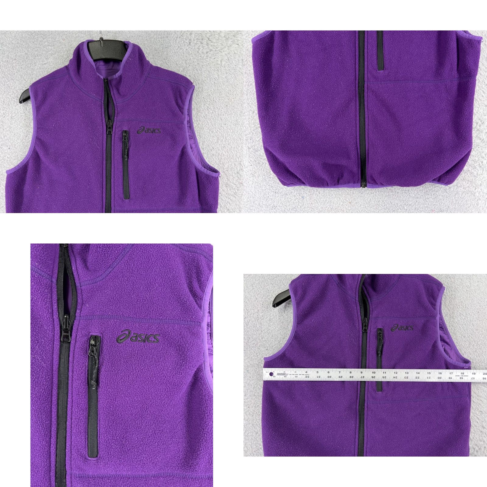 Asics ASICS Vest Women's Medium Purple Full Zip Reversible Nylon Polyester Zip Casual Women Vest Mid-Length Purple 1990s? Size M / US 6-8 / IT 42-44 - 8 Thumbnail