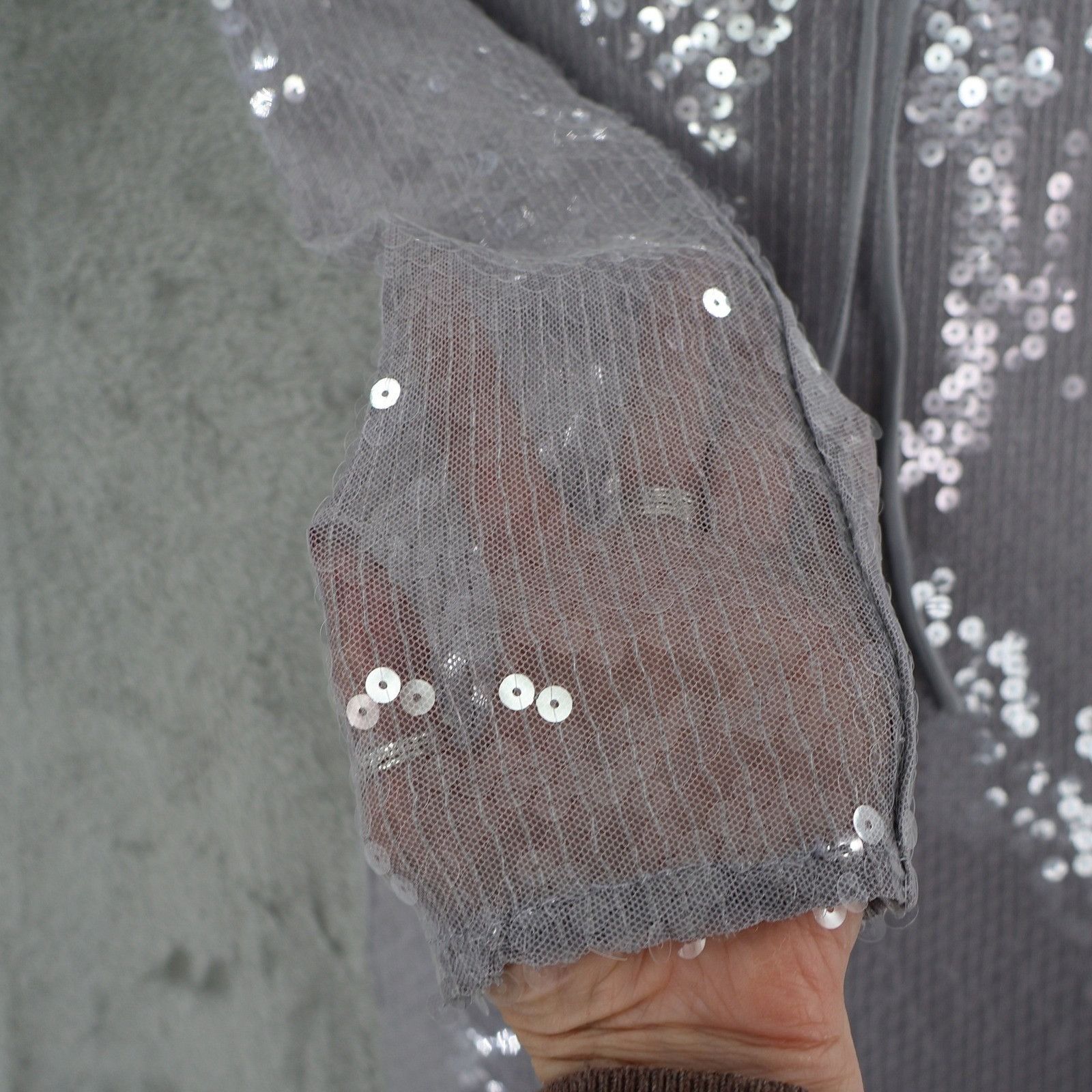 Other BARDOT Verona Low-Back Sequin Maxi Dress Womens 2 Gray Size XS / US 0-2 / IT 36-38 - 11 Thumbnail