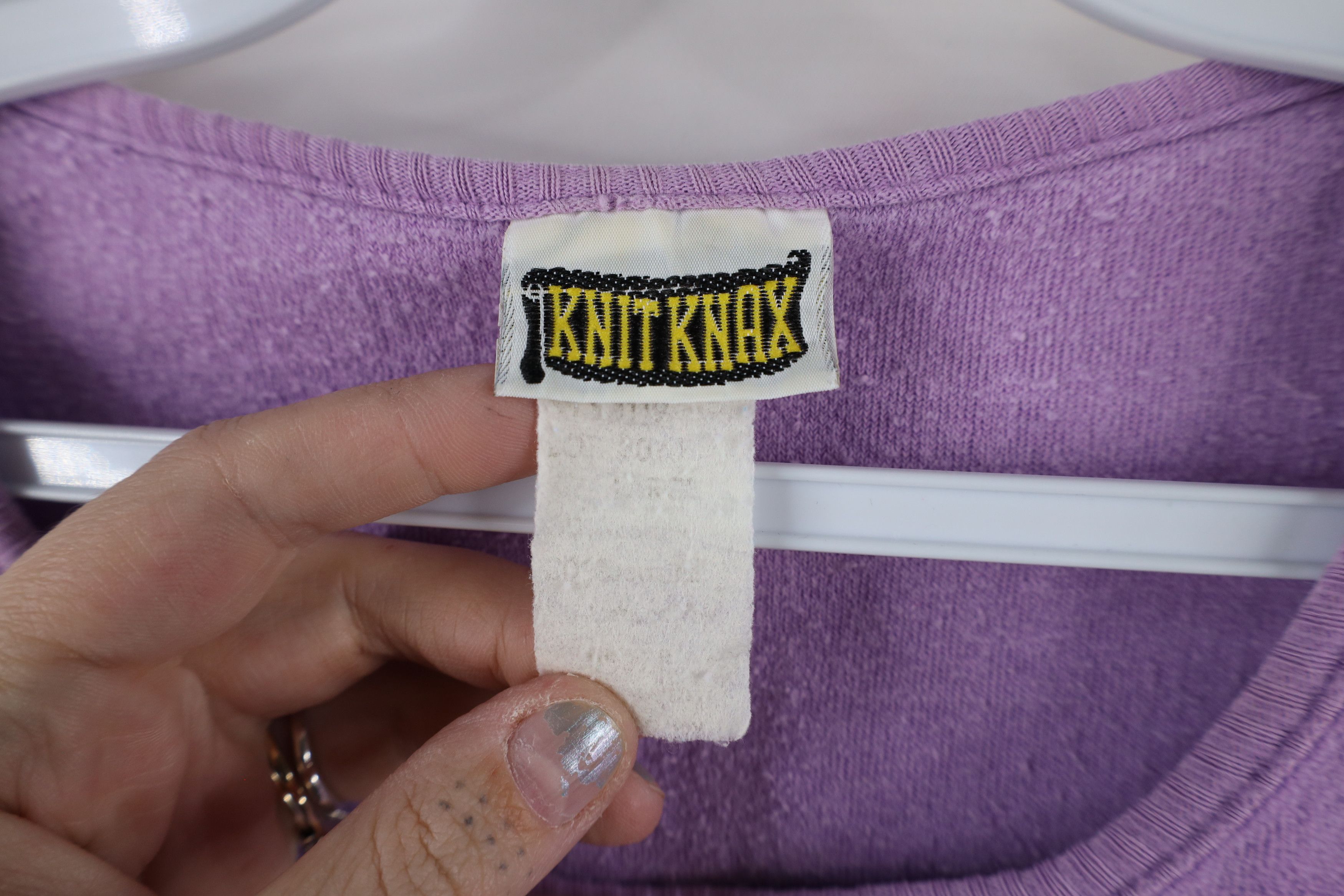 Vintage Vintage 90s Streetwear Blank Terry Cloth Sweater Purple Size M / US 6-8 / IT 42-44 - 5 Thumbnail