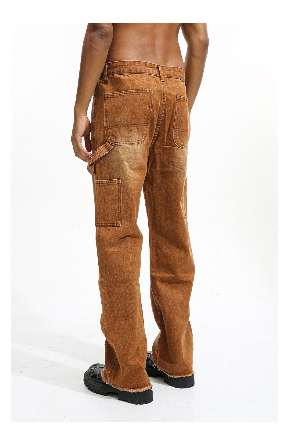 Jean × Vintage washed faded carpenter y2k cargo jeans Size US 30 / EU 46 - 6 Thumbnail