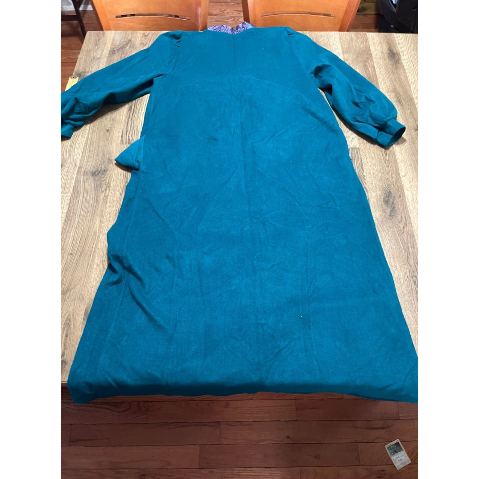 Vintage Amanda Stewart Robe Women's Large Blue Bathrobe Long Robe Zip Vintage Shirt Size ONE SIZE - 2 Thumbnail