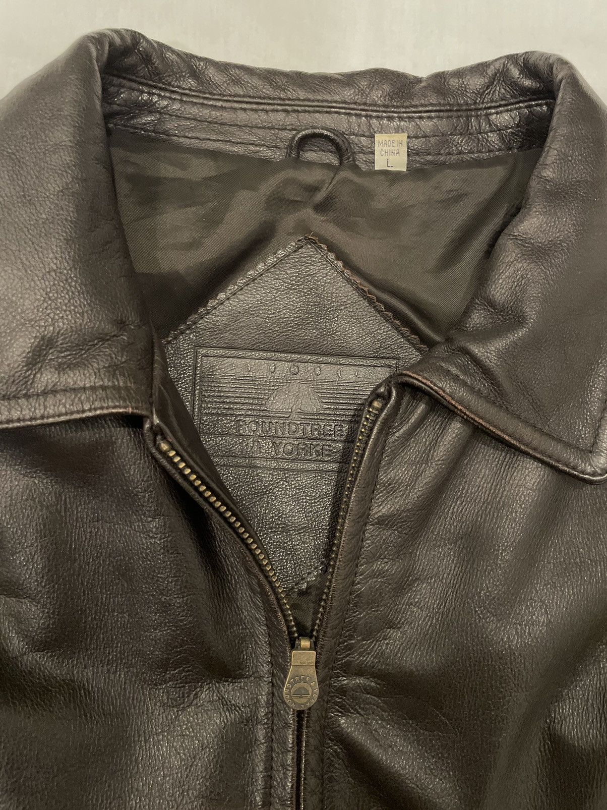 Genuine Leather × Roundtree & Yorke × Vintage Genuine leather jacket Size US L / EU 52-54 / 3 - 3 Thumbnail