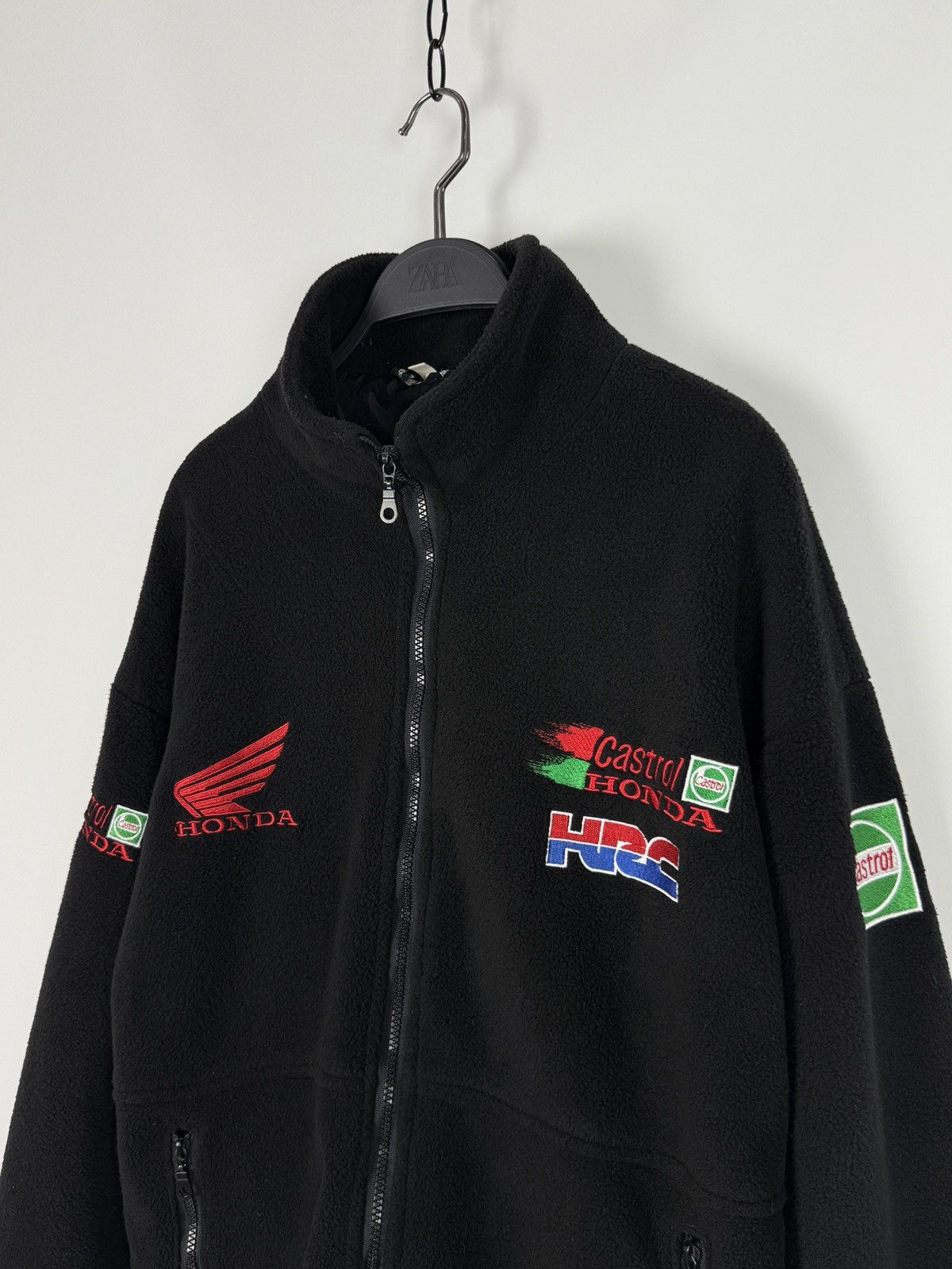 Vintage 2000s Vintage Honda Racing HRC Castrol Fleece Zip Jacket Size US XL / EU 56 / 4 - 2 Thumbnail