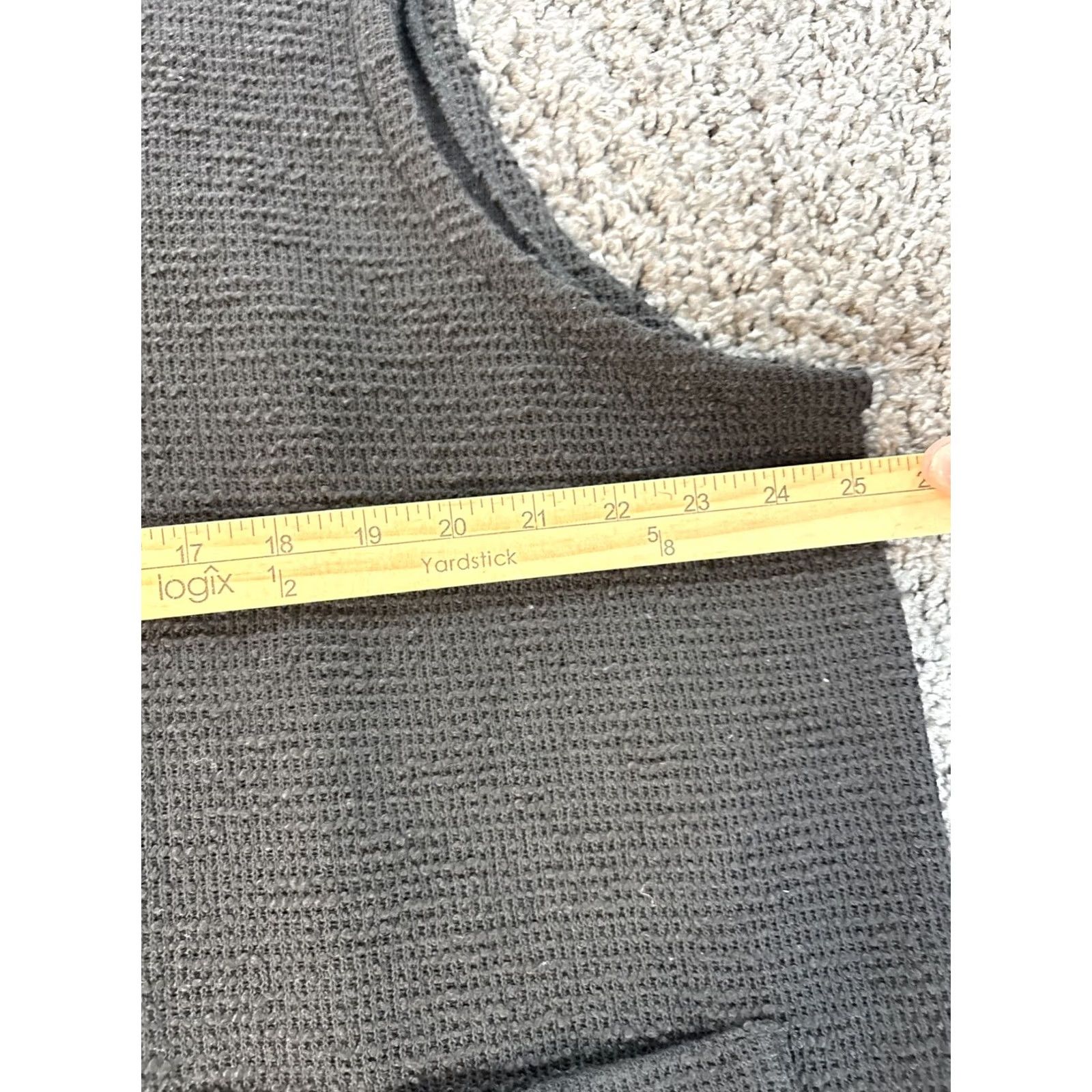 Eileen Fisher VINTAGE Eileen Fisher Cardigan Vest Womens 1X Black Organic Cotton Boucle Knit Textured Knit Sleeveless Collared Plus Size Womens Black Cardigan Vest Size XL / US 12-14 / IT 48-50 - 3 Thumbnail