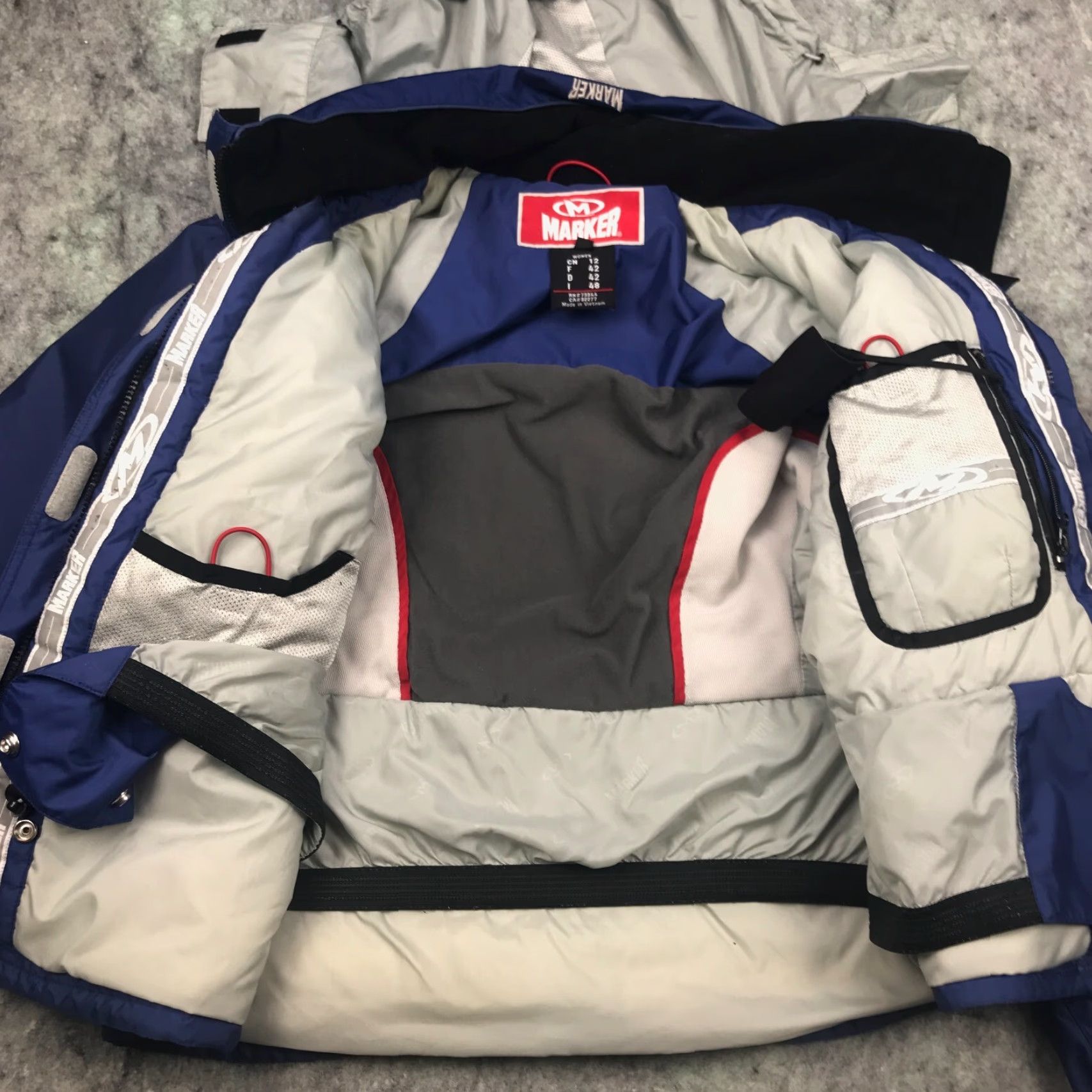 Barker Marker Womens Ski Jacket Size 12 Blue Winter Coat Packable Hood Vented Insulated Size XL / US 12-14 / IT 48-50 - 4 Thumbnail