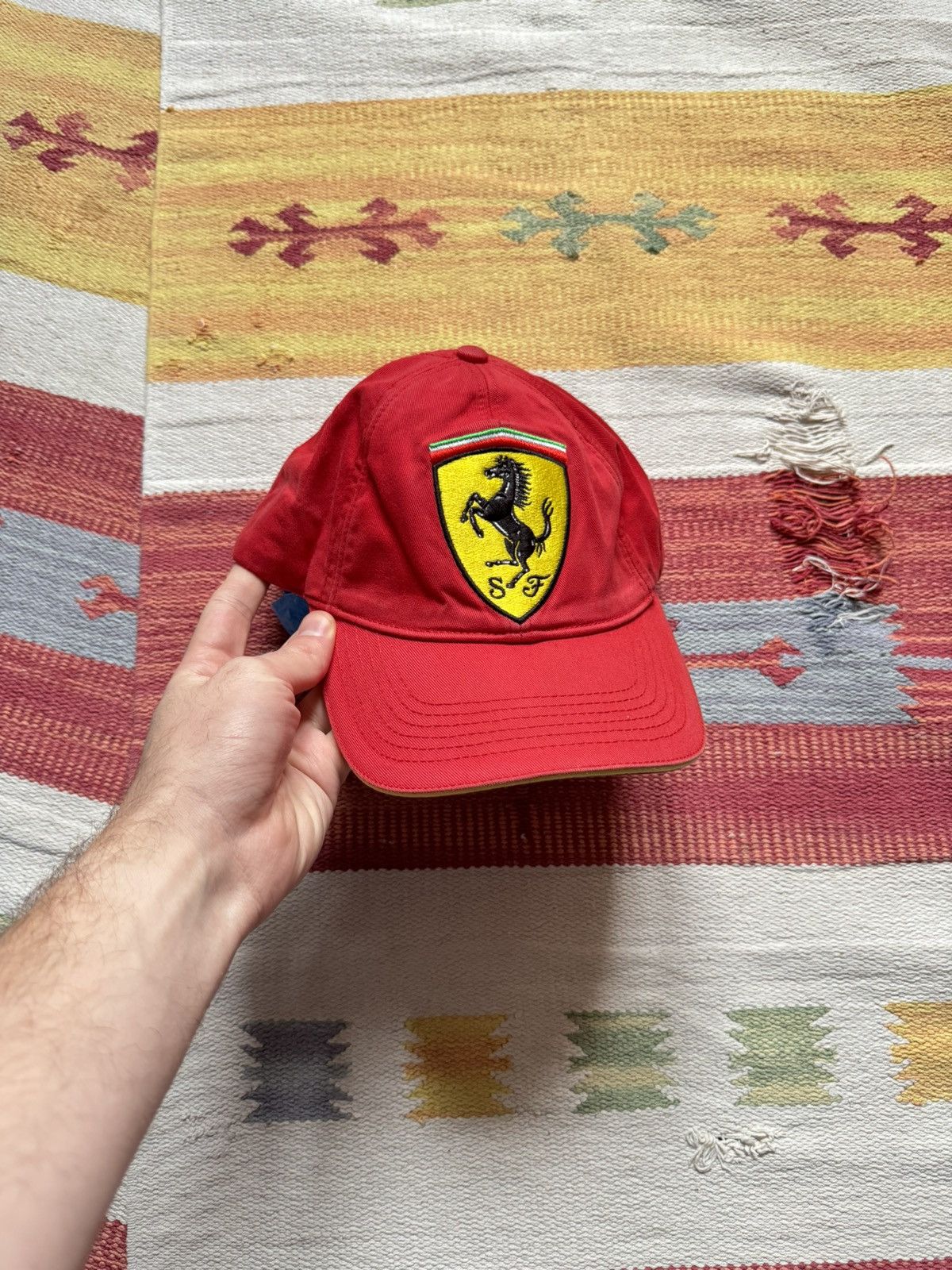 Vintage Vintage 90’s Ferrari y2k Formula 1 Red Racing Hat Size ONE SIZE - 2 Thumbnail