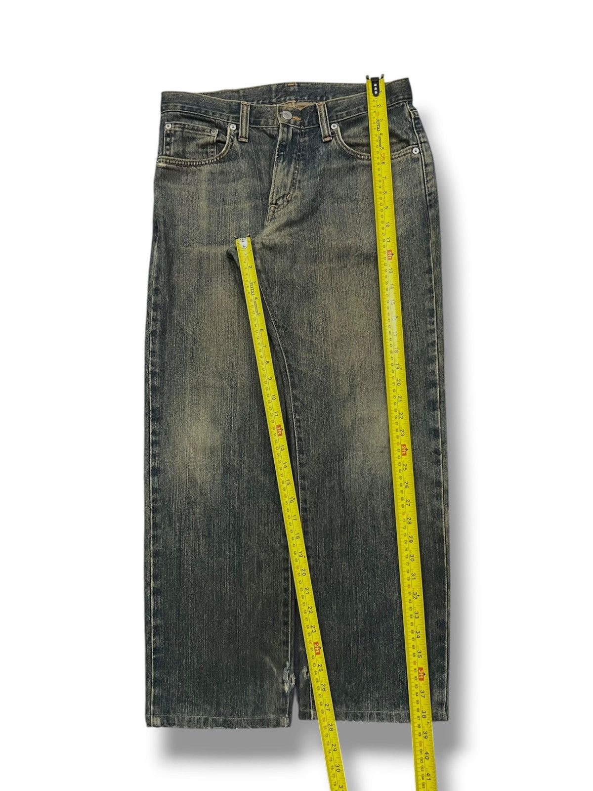 Edwin Vintage Edwin E604R Japan - Faded Mud Wash, Distressed Denim Size US 32 / EU 48 - 15 Thumbnail