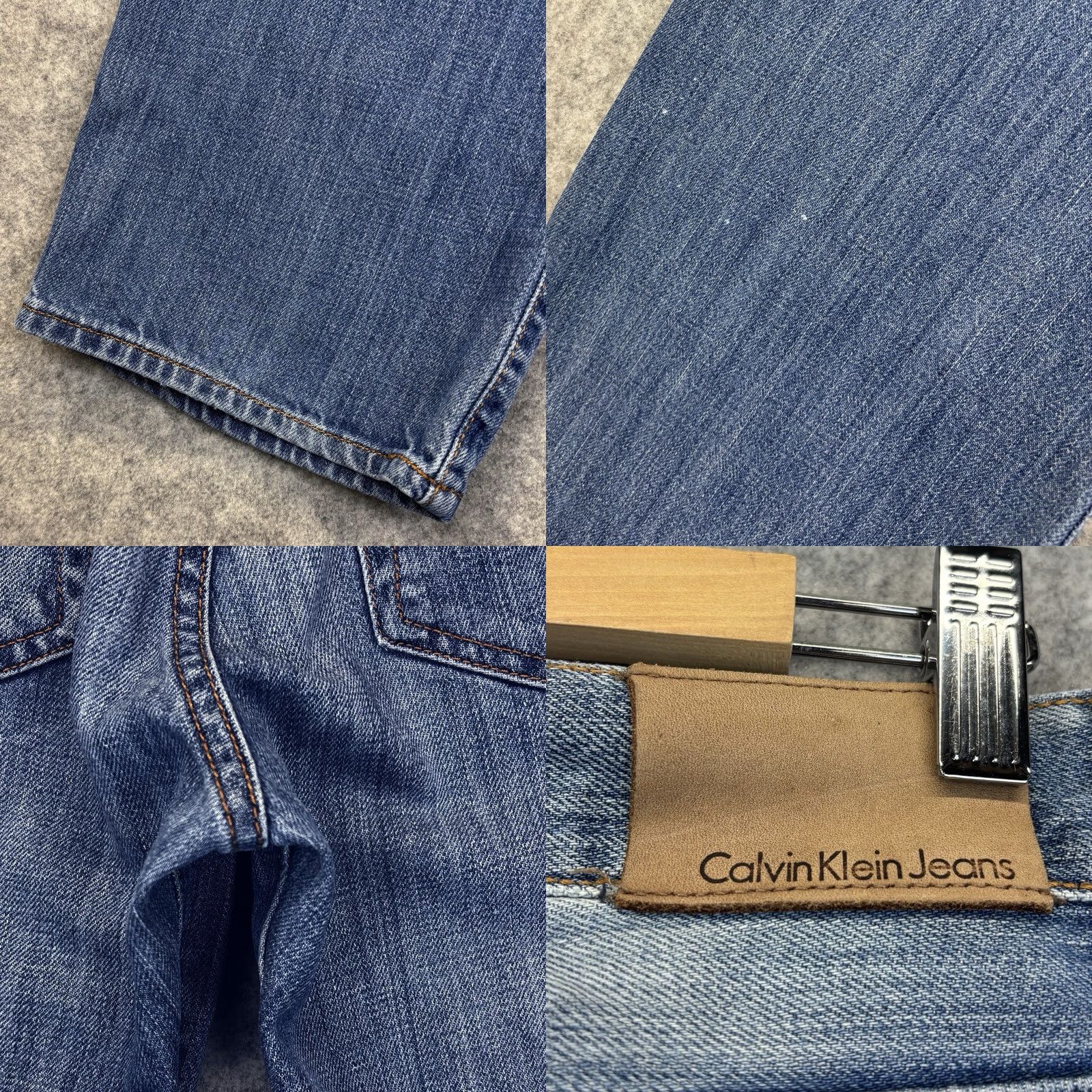 Calvin Klein Calvin Klein Jeans W34” L32” Blue Mens Button Fly Used Worn Denim Size US 34 / EU 50 - 8 Thumbnail