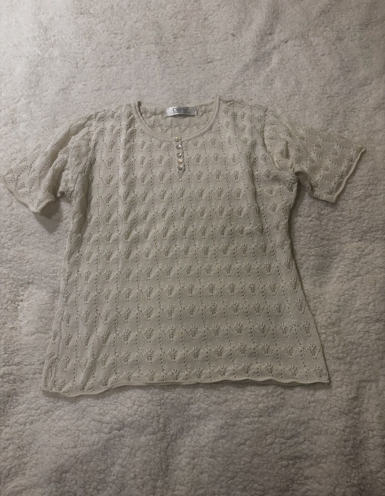 Other Cream colored knit top1977 Size L / US 10 / IT 46 - 10 Thumbnail
