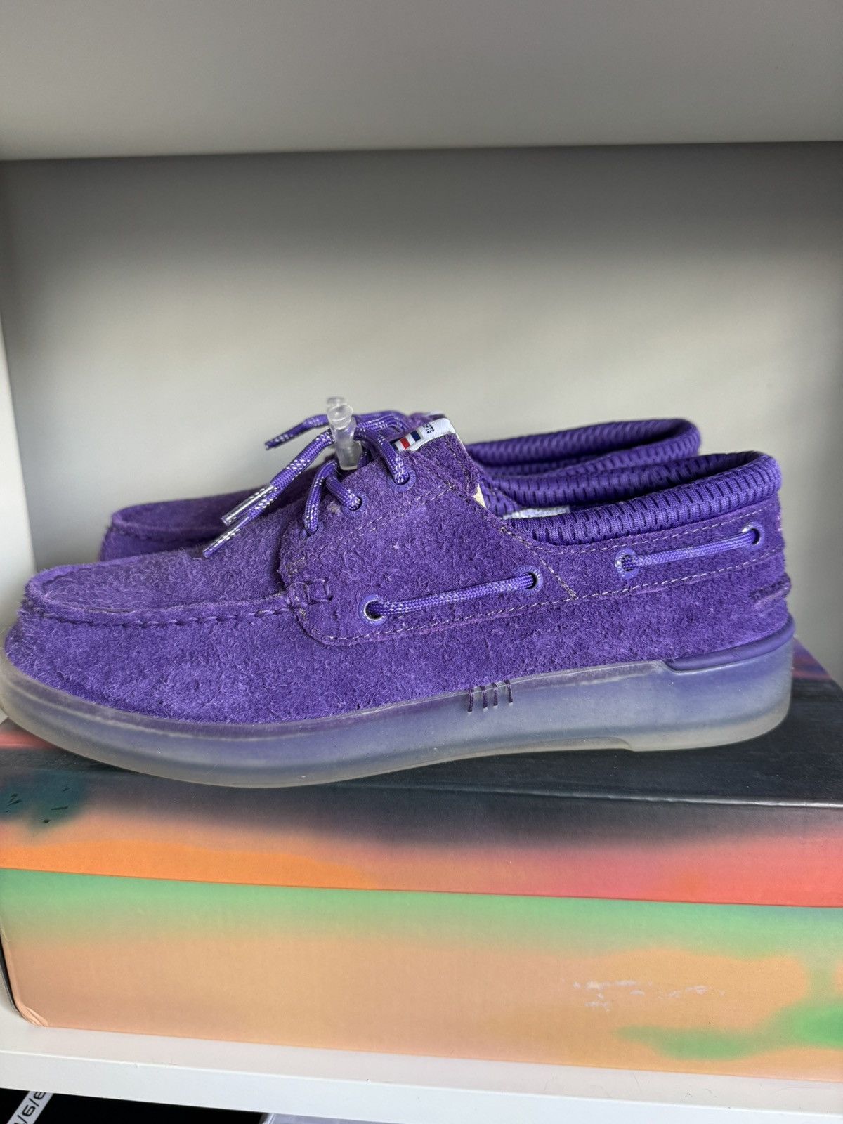 Sperry Concepts x Sperry 3-Eye Purple Suede Boat Shoes Size US 8 / EU 41 - 7 Thumbnail