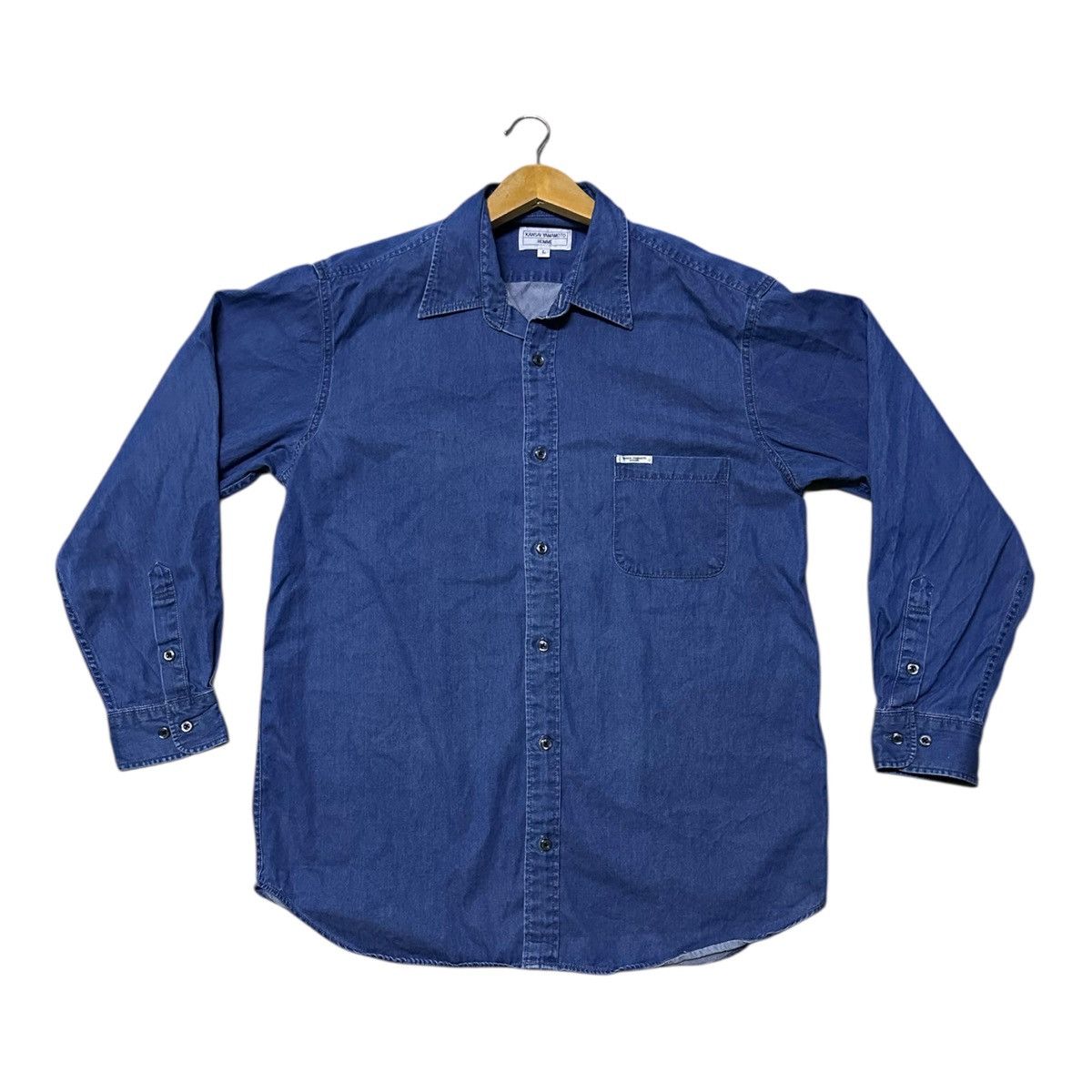 Kansai Yamamoto Vintage Kansai Yamamoto denim long sleeved button up shirt Size US L / EU 52-54 / 3 - 2 Thumbnail