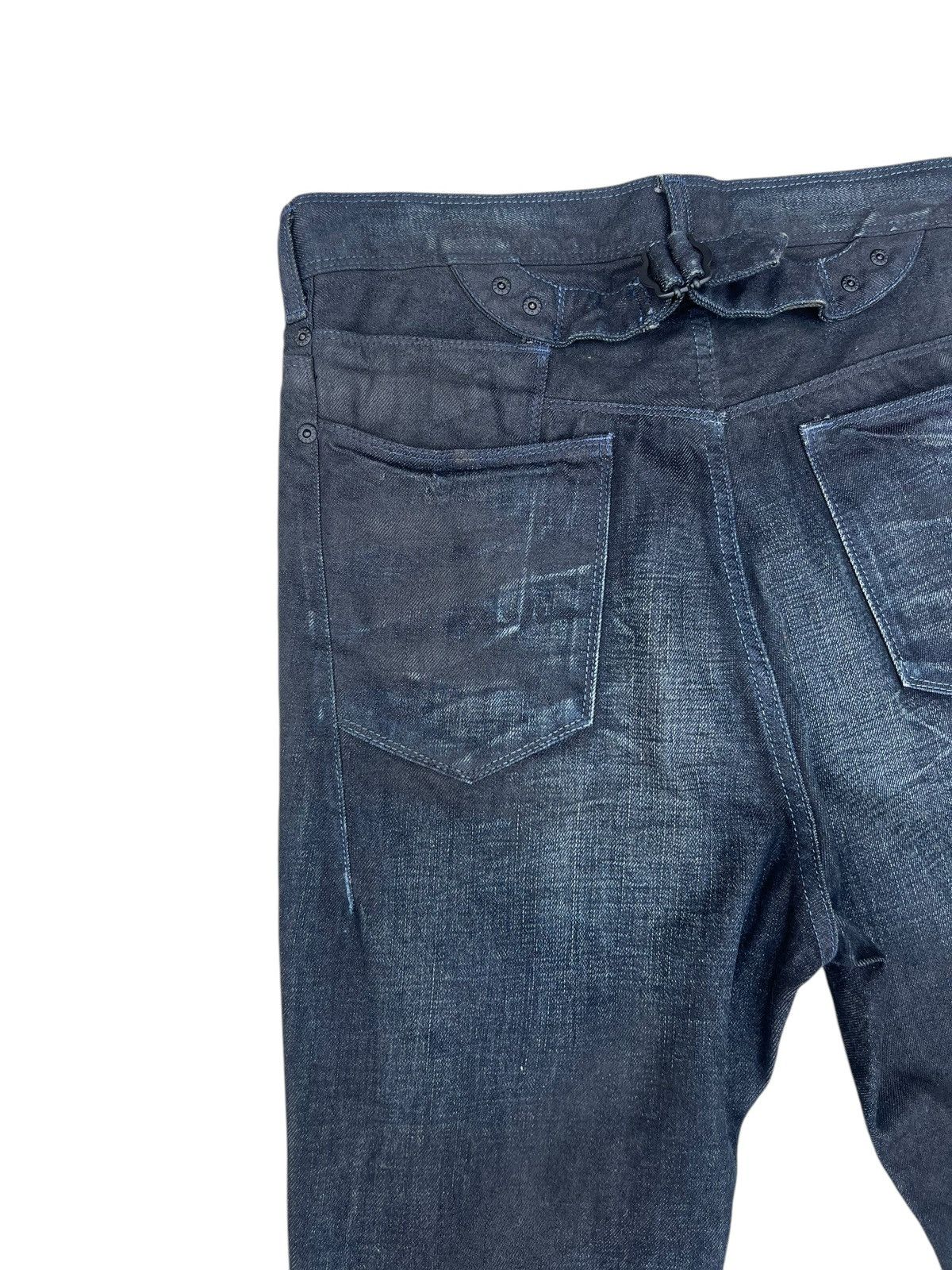 Black Barrett Vintage Neil Barret Black Barret Coated Waxed Slim Jeans Size US 31 - 15 Thumbnail