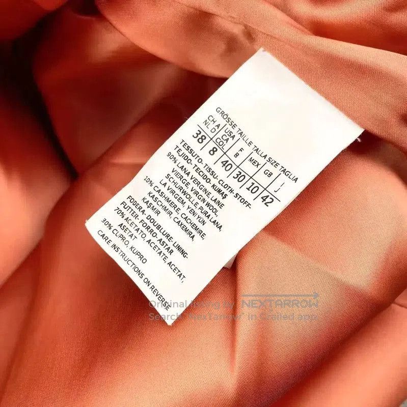 Max Mara MaxMara Orange Wool Coat for Women . Size XXS / US 00 / IT 34 - 4 Thumbnail
