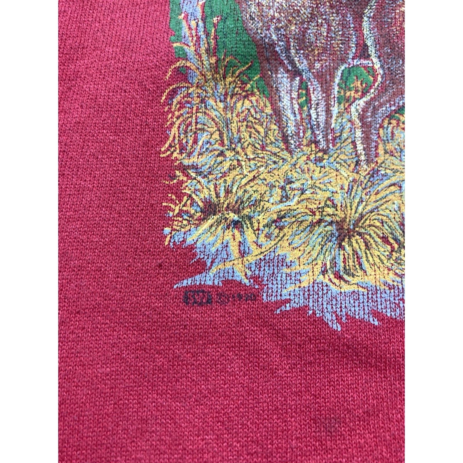 Vintage VINTAGE 90s crewneck sweatshirt deer animals nature raglan pullover boxy large shirt Mens Size US L / EU 52-54 / 3 - 3 Thumbnail