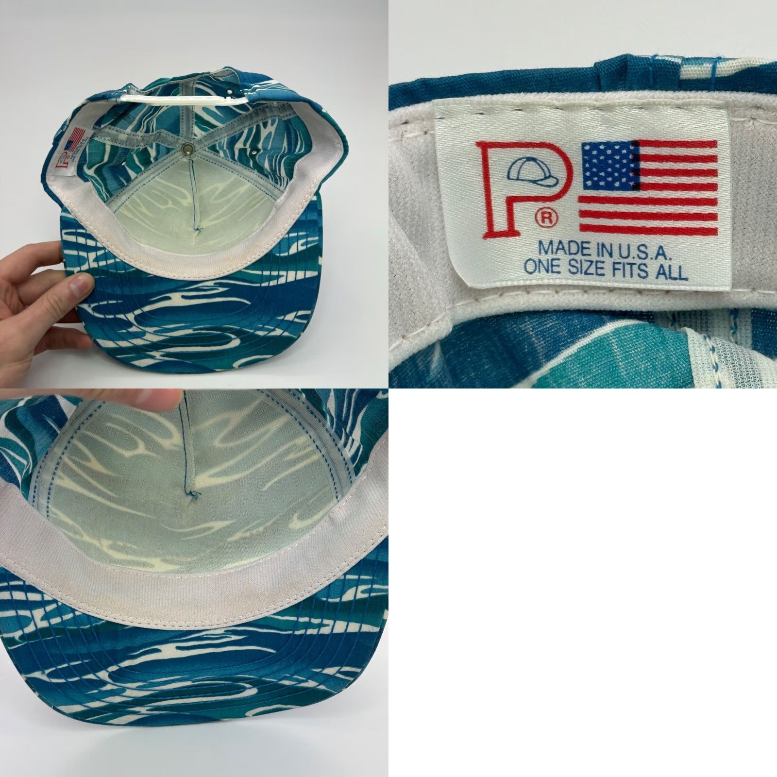 Vintage VINTAGE Pocono Mountains Hat Baseball Cap Adjustable Cotton Blue Tie-Dye 80s 90s Water Graphic Geese Animals Logo Men Size ONE SIZE - 8 Thumbnail