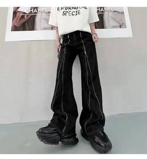 Jean Casual Zipper Baggy Denim Size US 32 / EU 48 - 4 Thumbnail