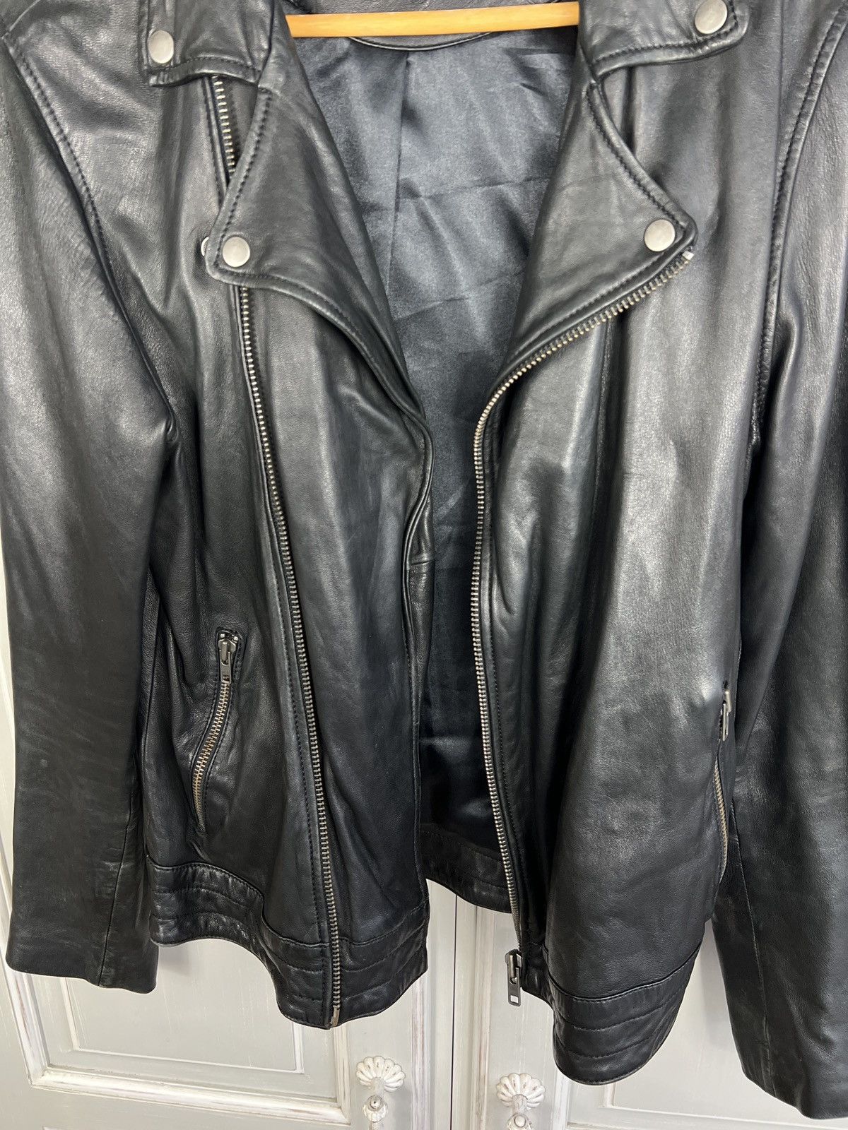 Won Hundred WON HUNDRED moto BIKER LEATHER JACKET Size US M / EU 48-50 / 2 - 9 Thumbnail