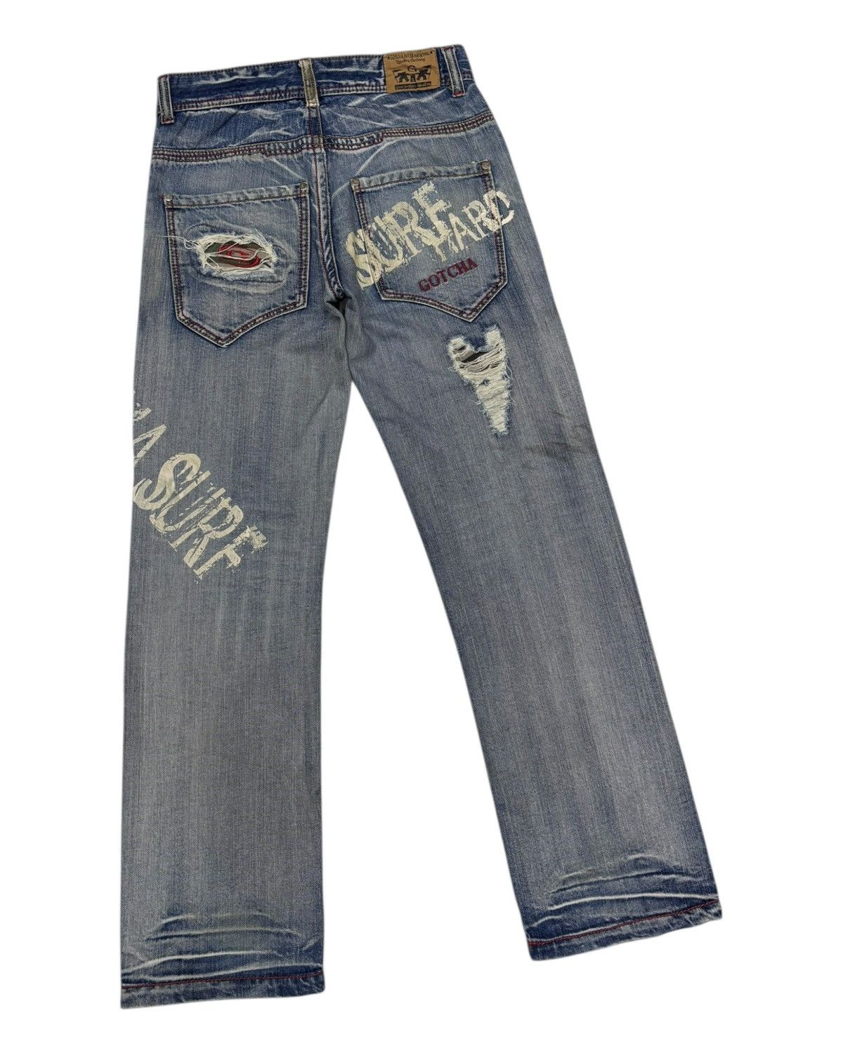 Gotcha × Hysteric Glamour × If Six Was Nine RUSTY🔥RARE GOTCHA SURF HARD DISTRESSED DENIM RUSTY JEAN Size US 30 / EU 46 - 4 Thumbnail