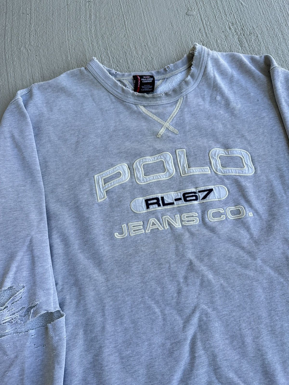 Vintage Vintage Polo Ralph Lauren Sweatshirt Size US XXL / EU 58 / 5 - 2 Thumbnail
