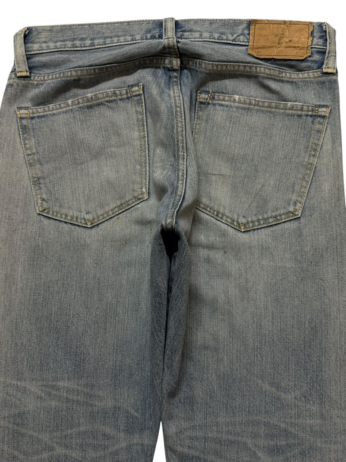 If Six Was Nine Vintage 90s Japanese Brand Blue Faded Wash Distressed Loose Size US 31 - 4 Thumbnail