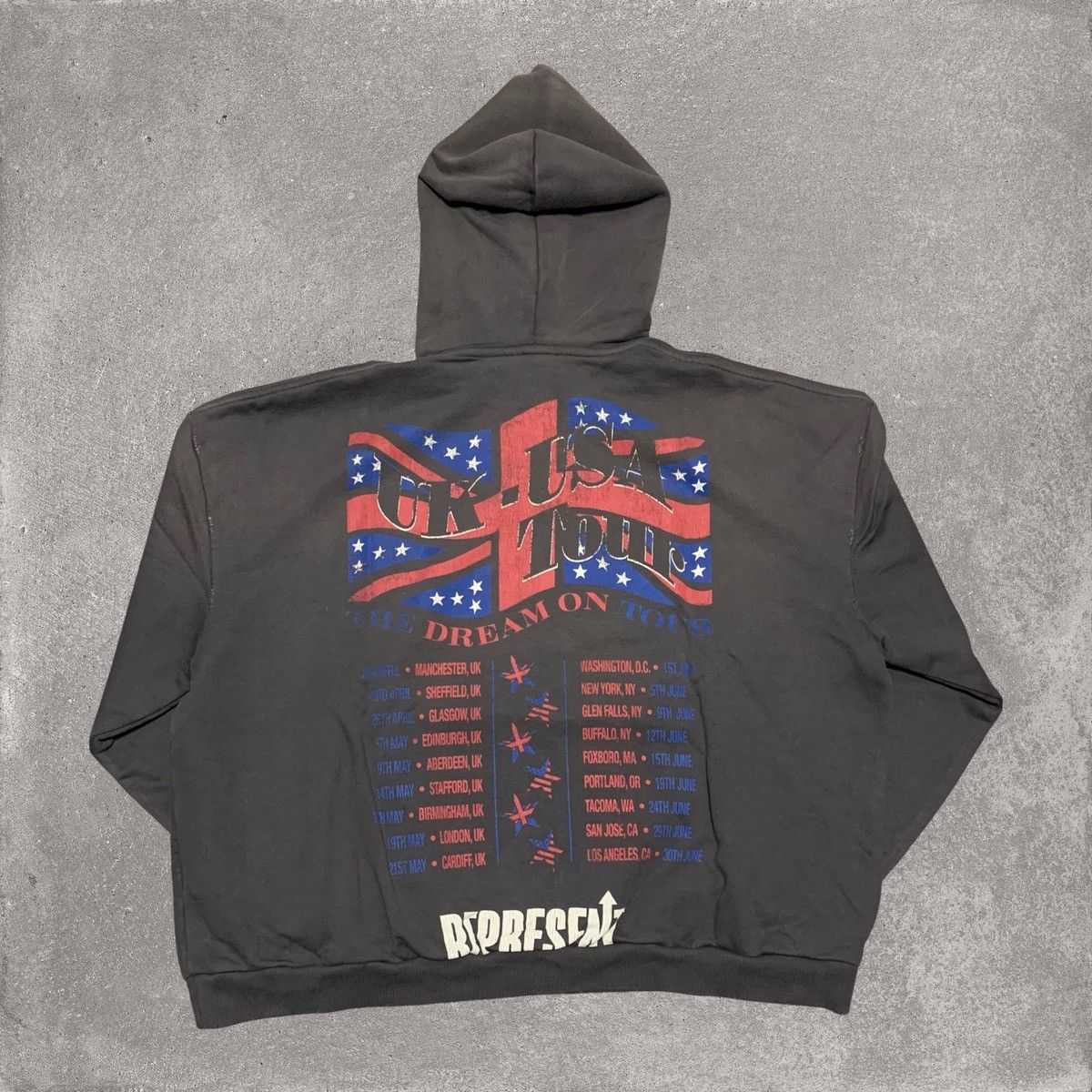 Represent Clo. Represent Large Dream On Tour Sun Fade Grey Hoodie Size US L / EU 52-54 / 3 - 2 Thumbnail