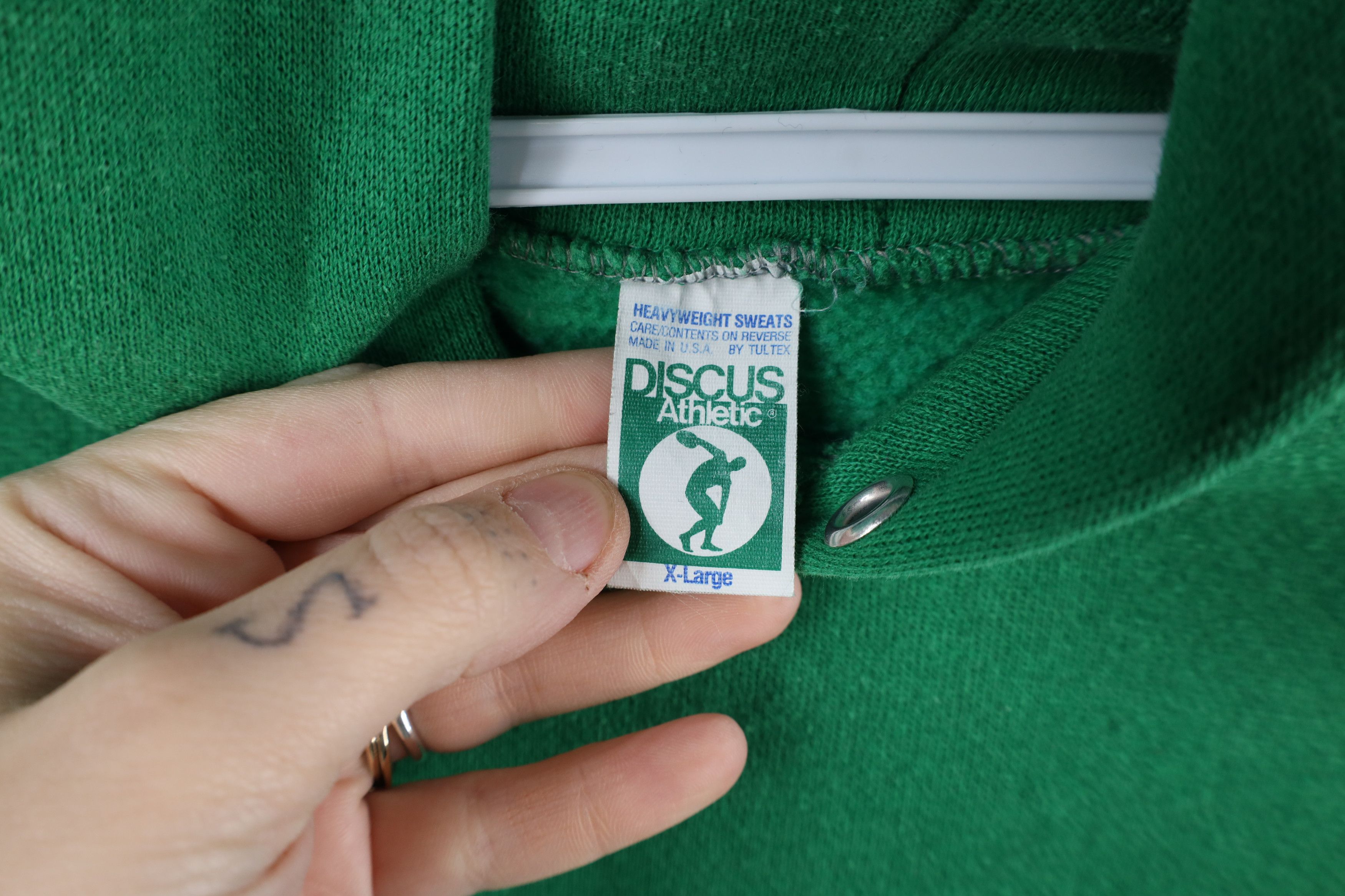 Vintage Vintage 70s 80s Gusset Soccer Hoodie Sweatshirt Green USA Size XL / US 12-14 / IT 48-50 - 7 Thumbnail