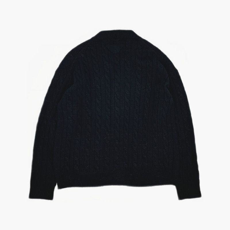 Prada Prada SS23 Black Cable Knit Cashmere Sweater Size US M / EU 48-50 / 2 - 1 Thumbnail