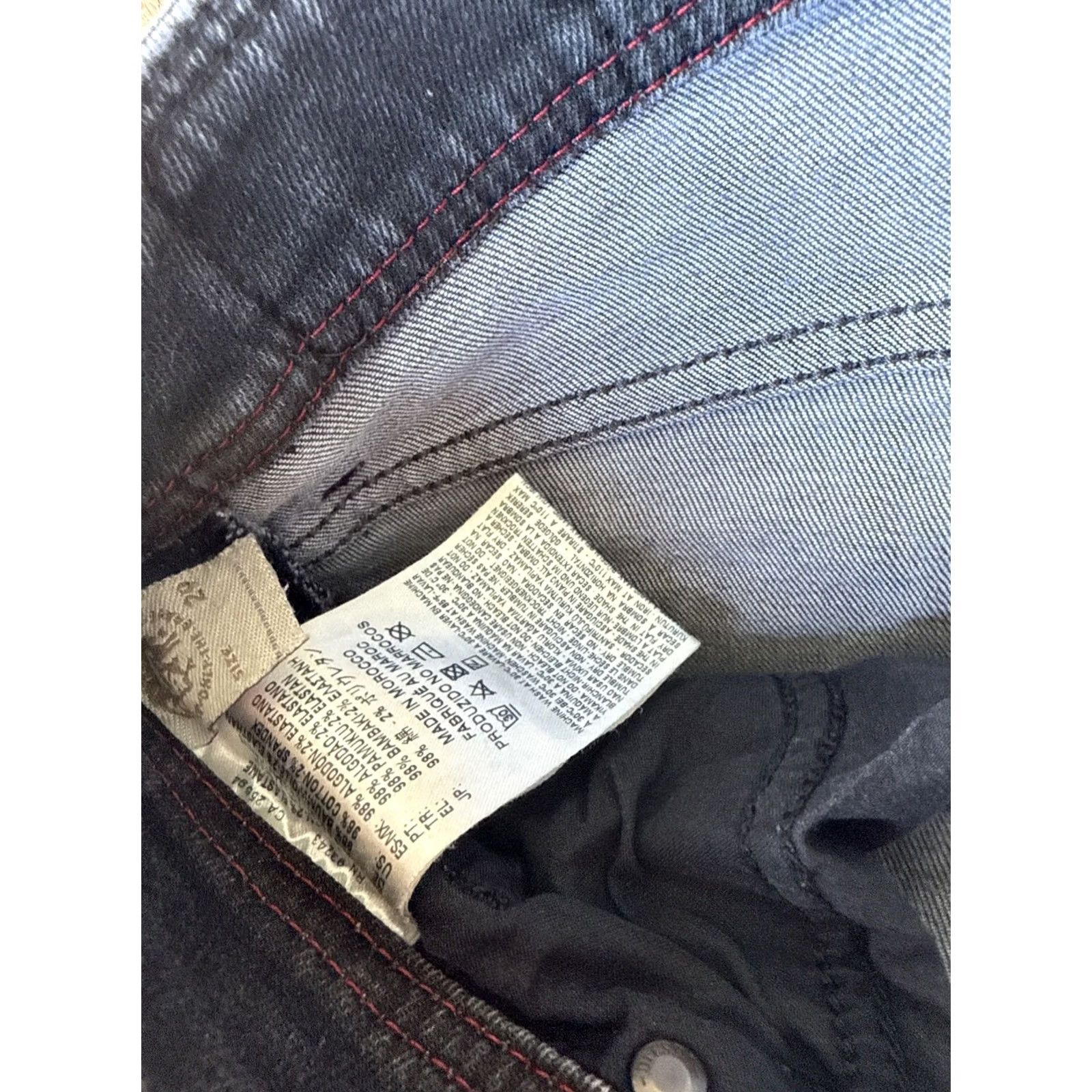 Diesel VINTAGE Diesel Sleenker Slim Jeans 29x30 Button Fly Charcoal Wash Gray 90s Grunge Dante? Size 29" - 4 Thumbnail