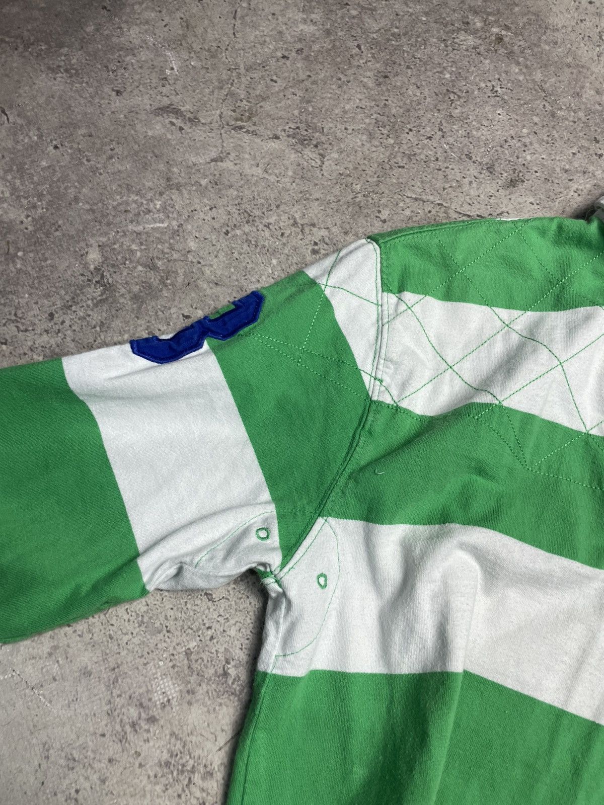 Polo Ralph Lauren Polo Ralph Lauren Vintage Stripped Rugby Long Sleeve Size US M / EU 48-50 / 2 - 4 Thumbnail