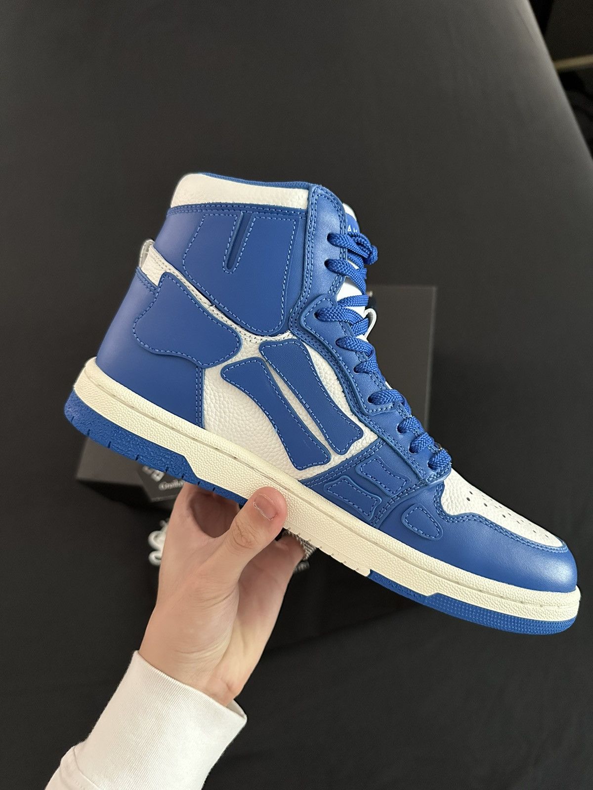 Amiri Amiri Blue Skel Hi Top Sneakers Size US 9 / EU 42 - 4 Thumbnail