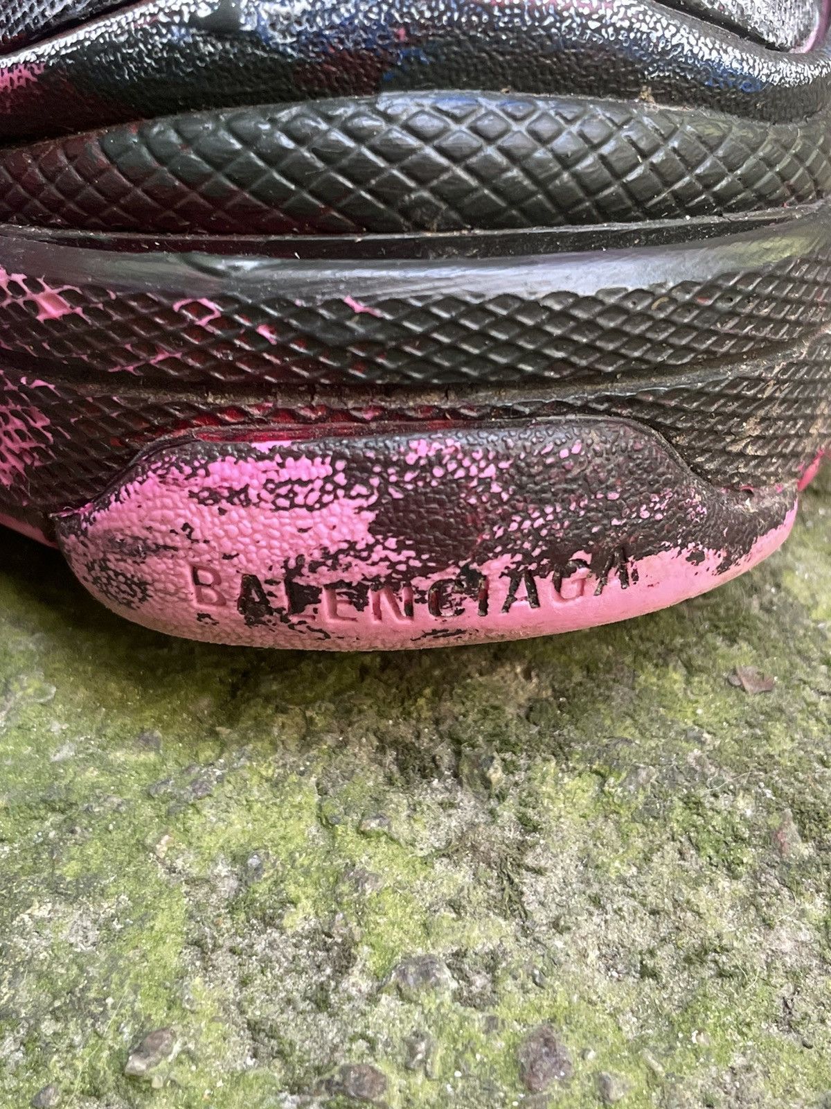 Balenciaga Balenciaga Triple S Custom Sneakers Black/Pink Size US 7 / EU 40 - 7 Thumbnail