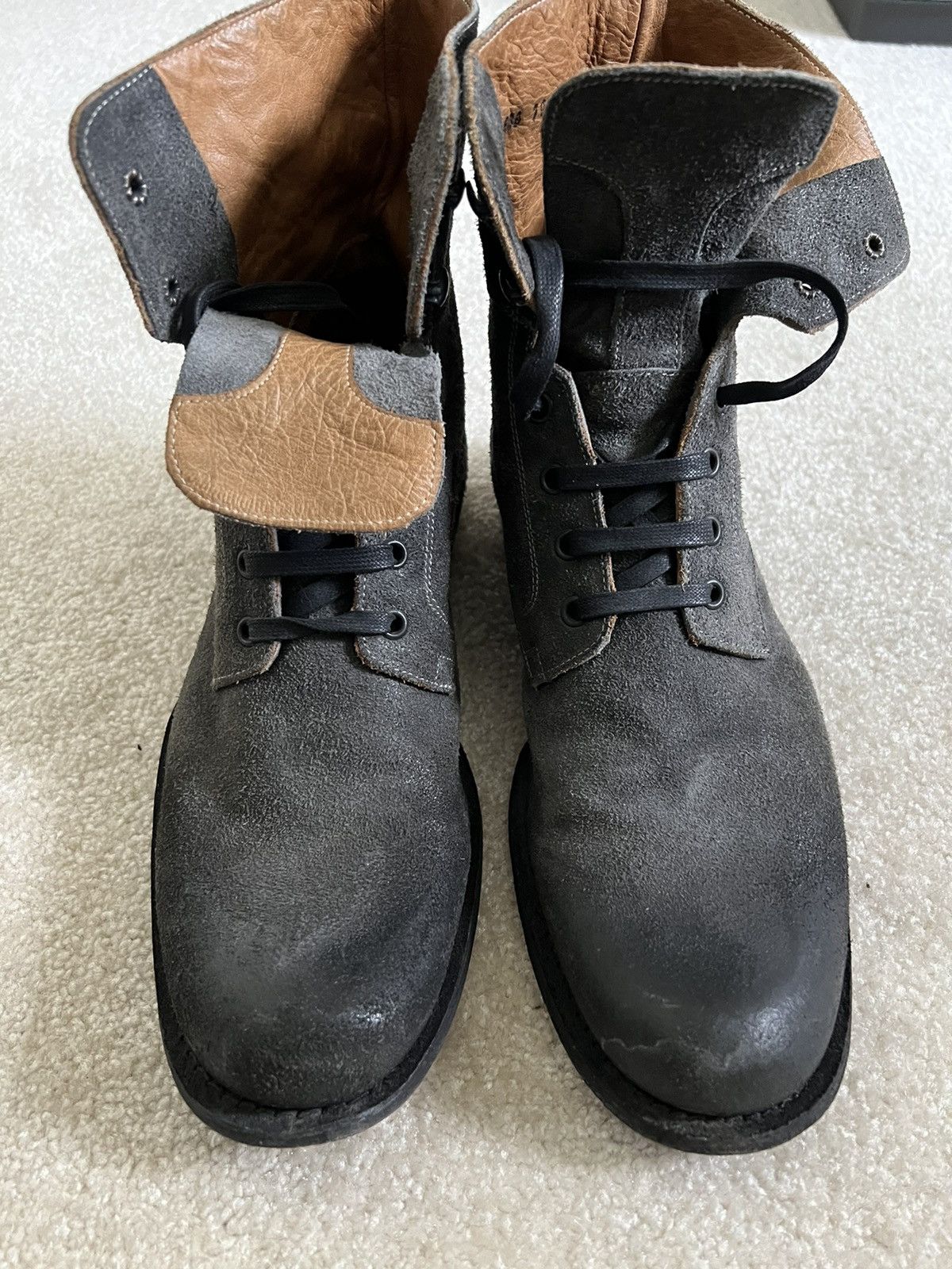 John Varvatos John Varvatos Grey Suede High Boots Size US 8 / EU 41 - 4 Thumbnail