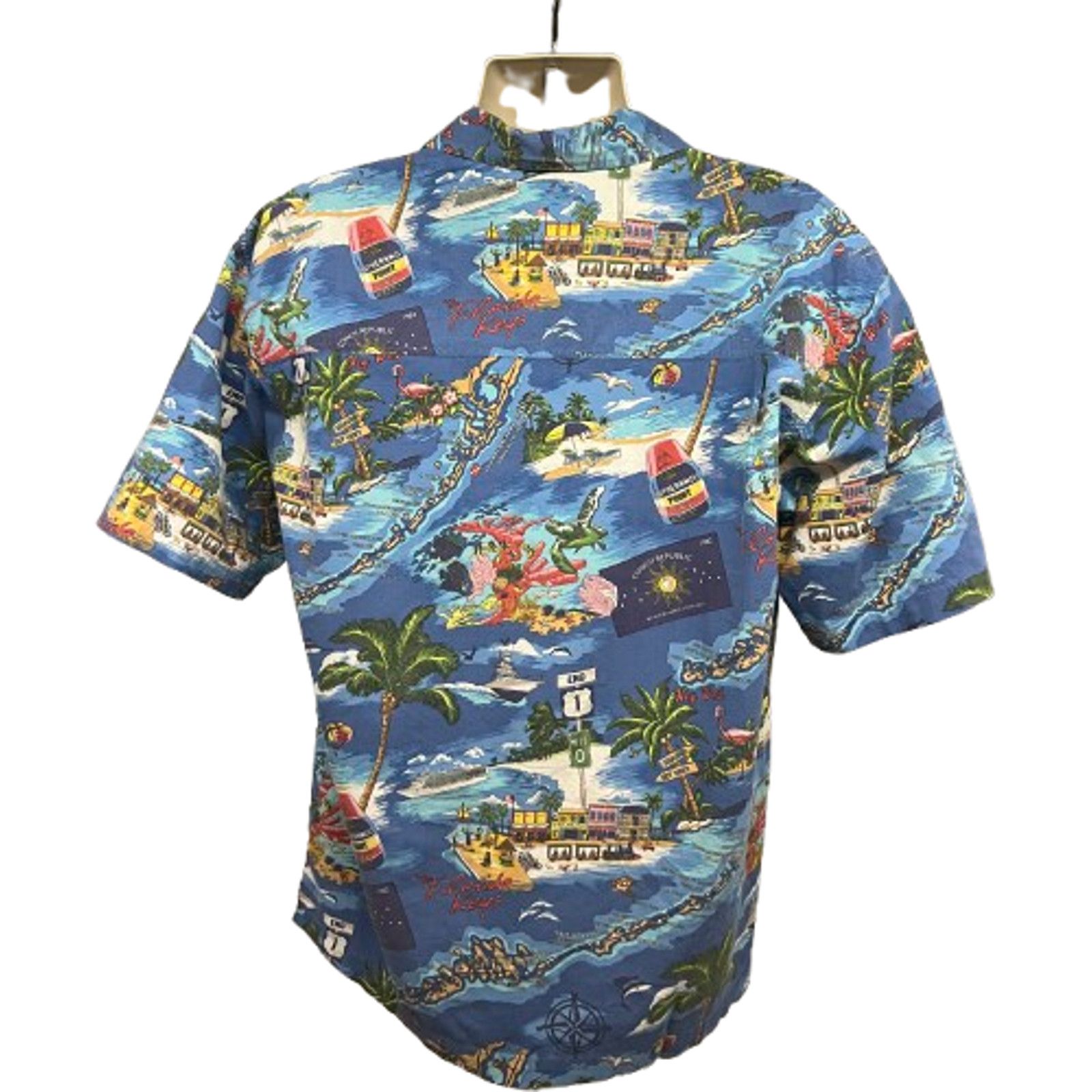 Vintage David Carey Blue Hawaiian Button Up Shirt Mens Large Pocket Size US L / EU 52-54 / 3 - 2 Thumbnail