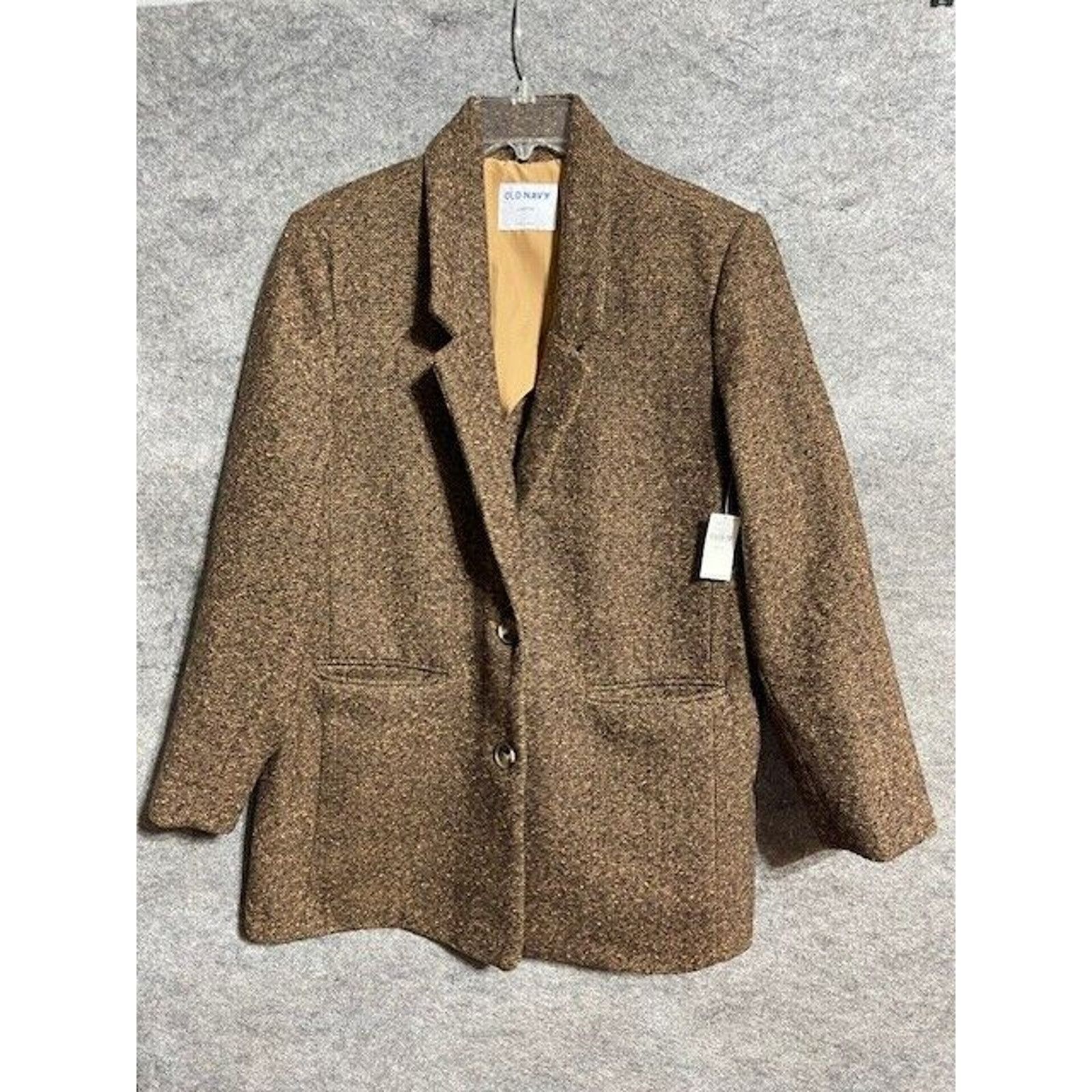 Old Navy Old Navy Blazer Womens L Petite Tweed Single Breasted Wool Size L / US 10 / IT 46 - 1 Thumbnail