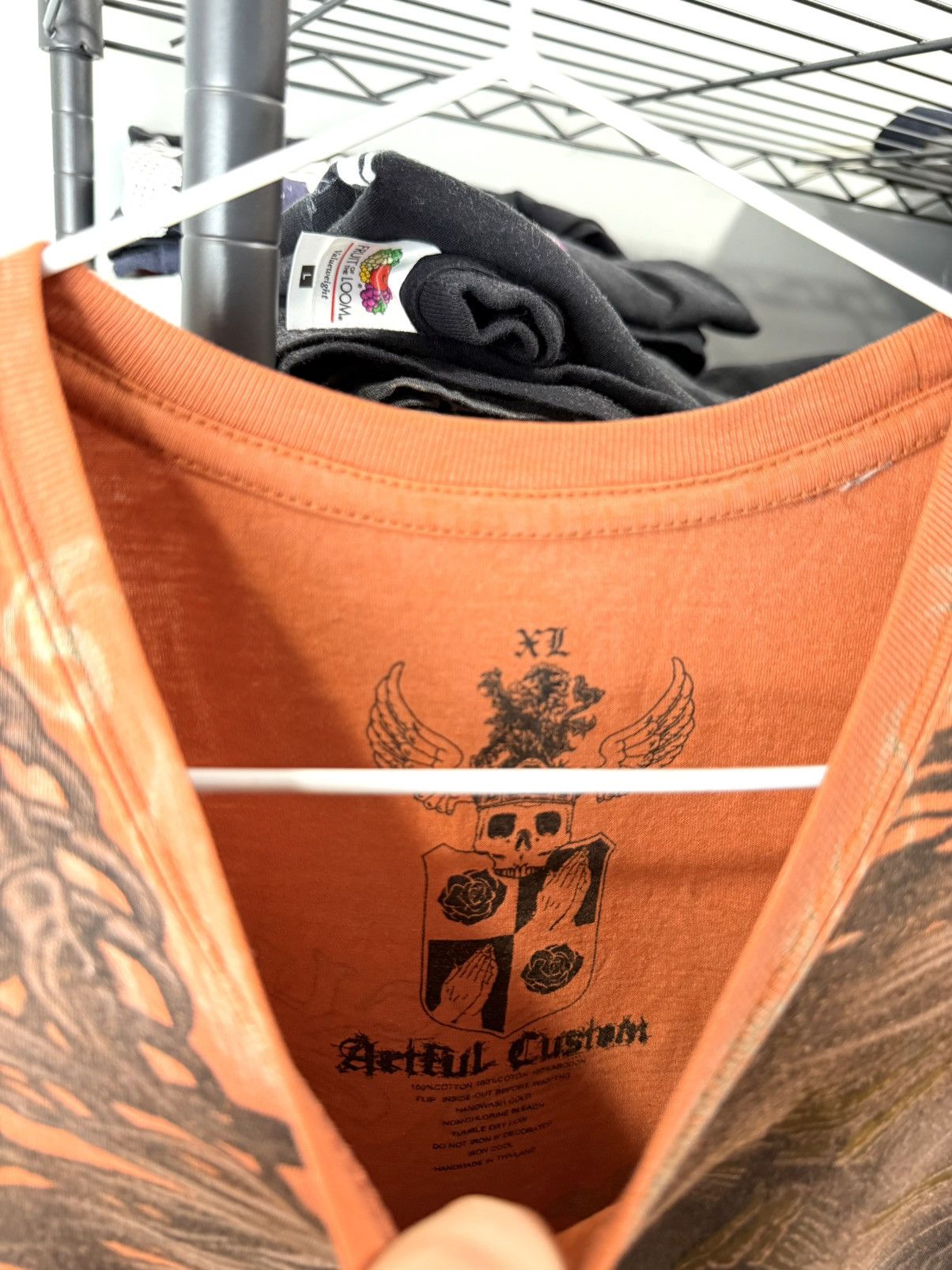 Vintage Vintage Artful Custom Art T Shirt Skull Bones Sceleton Size US L / EU 52-54 / 3 - 6 Thumbnail