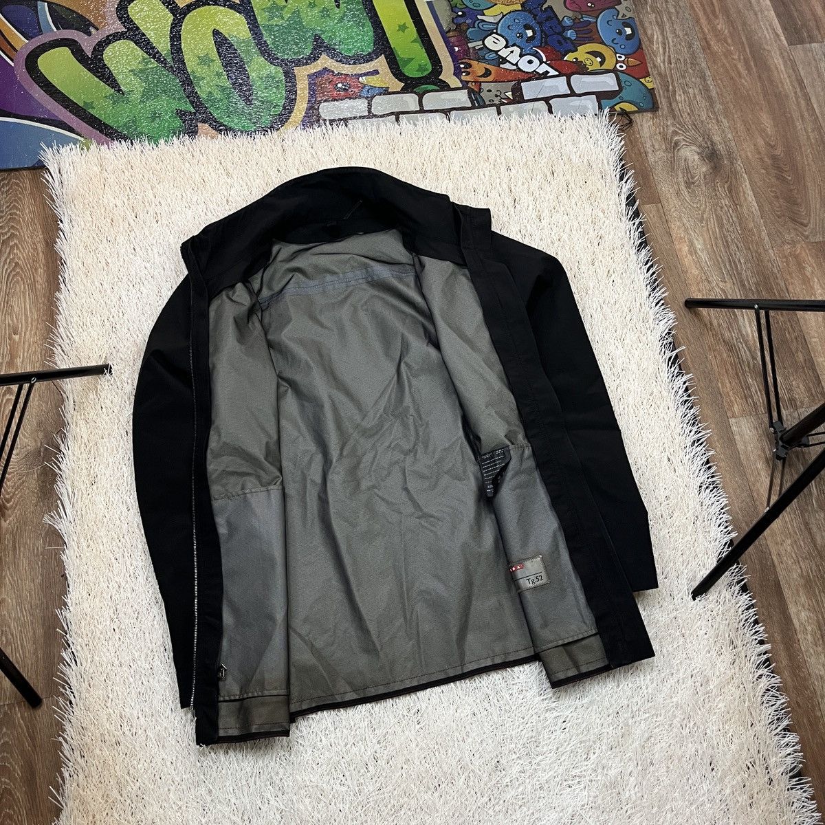 Prada Vintage Prada Black Nylon Bomber Jacket Sport Gore-Tex Size US L / EU 52-54 / 3 - 11 Thumbnail