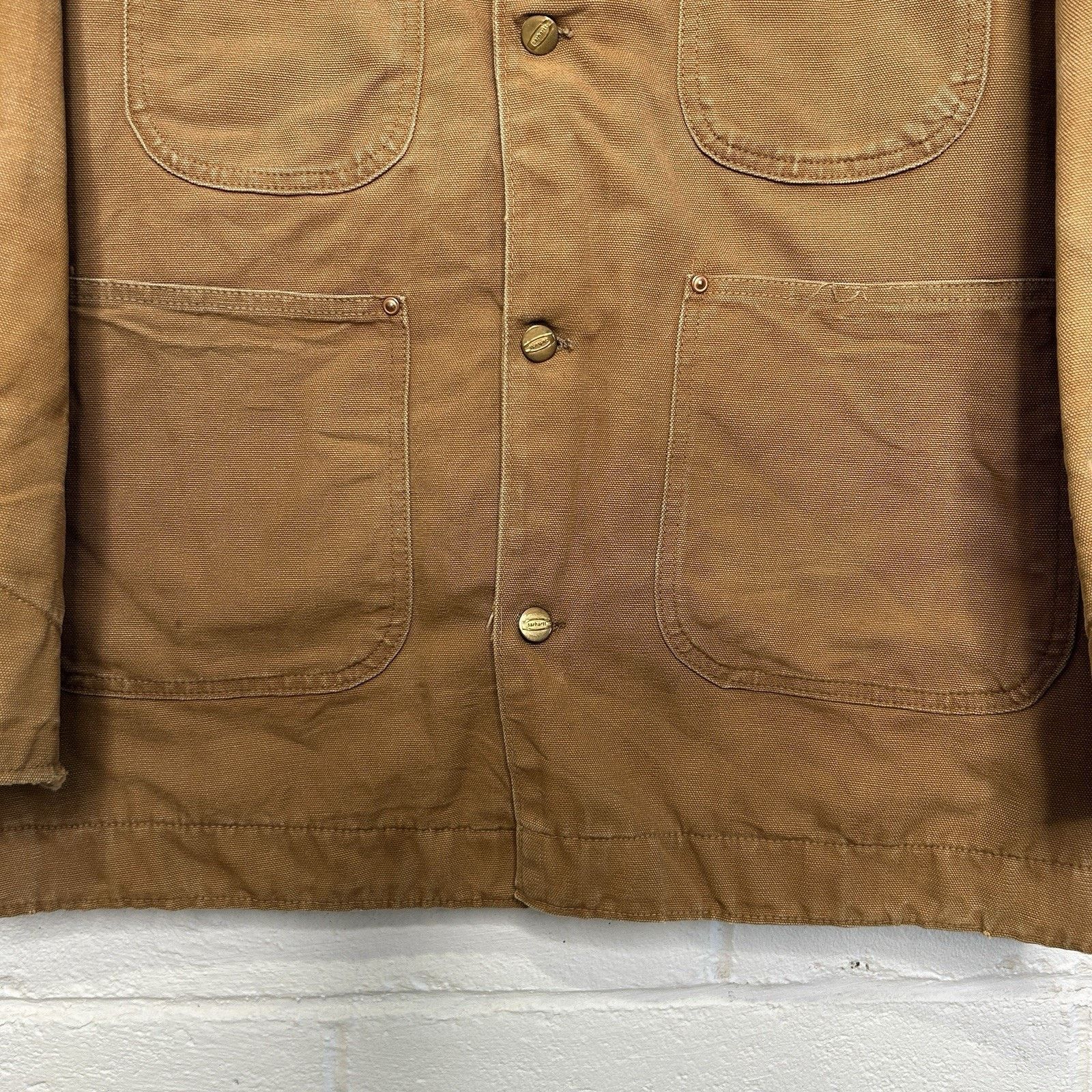 Carhartt Vintage 1960s Carhartt Blanket-Lined Chore Coat “Tan” Big C Size US L / EU 52-54 / 3 - 4 Thumbnail