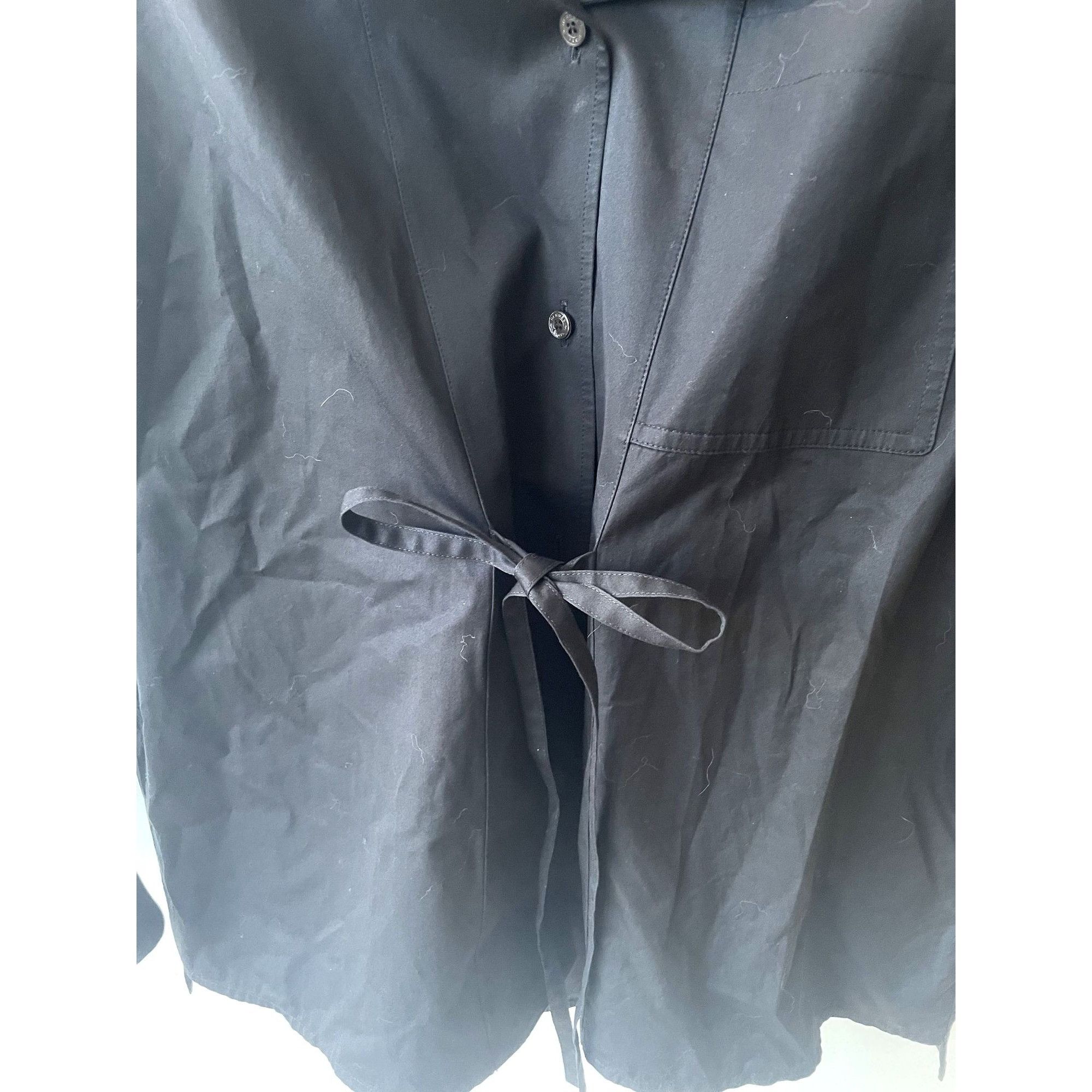 Hermes Hermès Womens Black Long-Sleeve Button-Up Shirt With Waist T Size XS / US 0-2 / IT 36-38 - 5 Thumbnail