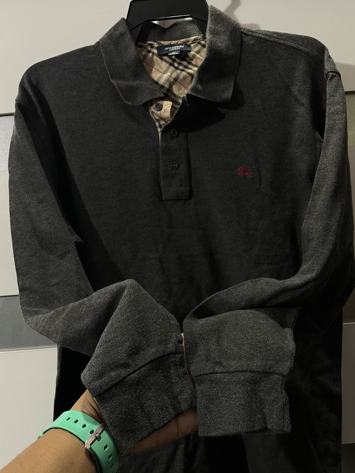Burberry Vintage Burberry London Nova Check Plaid Tartan ash grey Size US XL / EU 56 / 4 - 2 Thumbnail