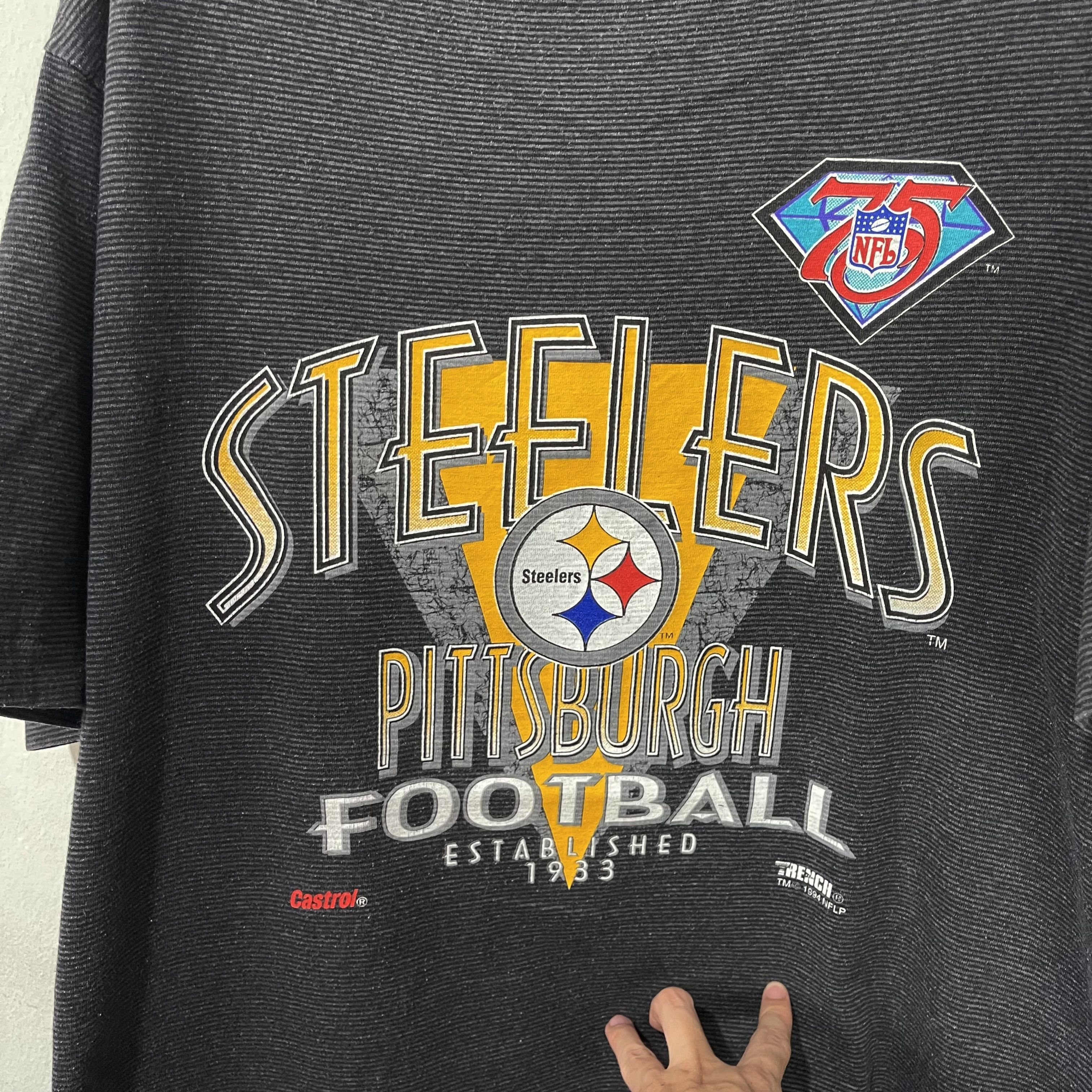 NFL Vintage 1994 Pittsburgh Steelers NFL Striped Shirt Size US XL / EU 56 / 4 - 2 Thumbnail