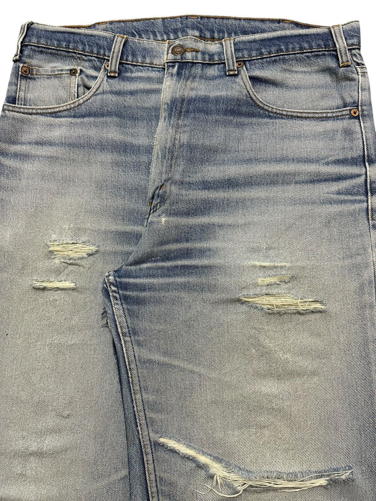 Levi's Vintage 90s Levis Light Blue Faded Wash Distress Baggy Jeans Size US 34 / EU 50 - 4 Thumbnail