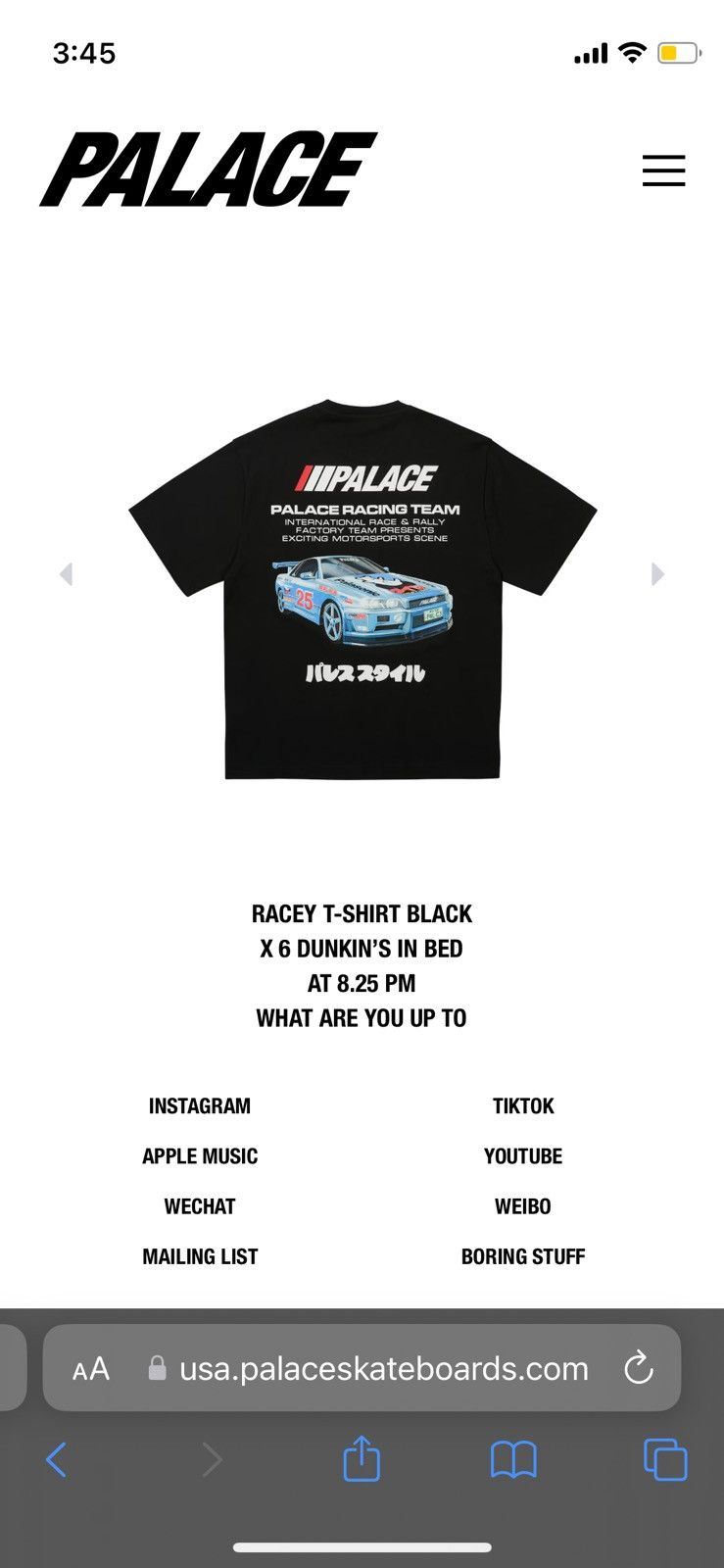 Palace Palace Spring ‘25 Racey T-Shirt Size US M / EU 48-50 / 2 - 1 Thumbnail