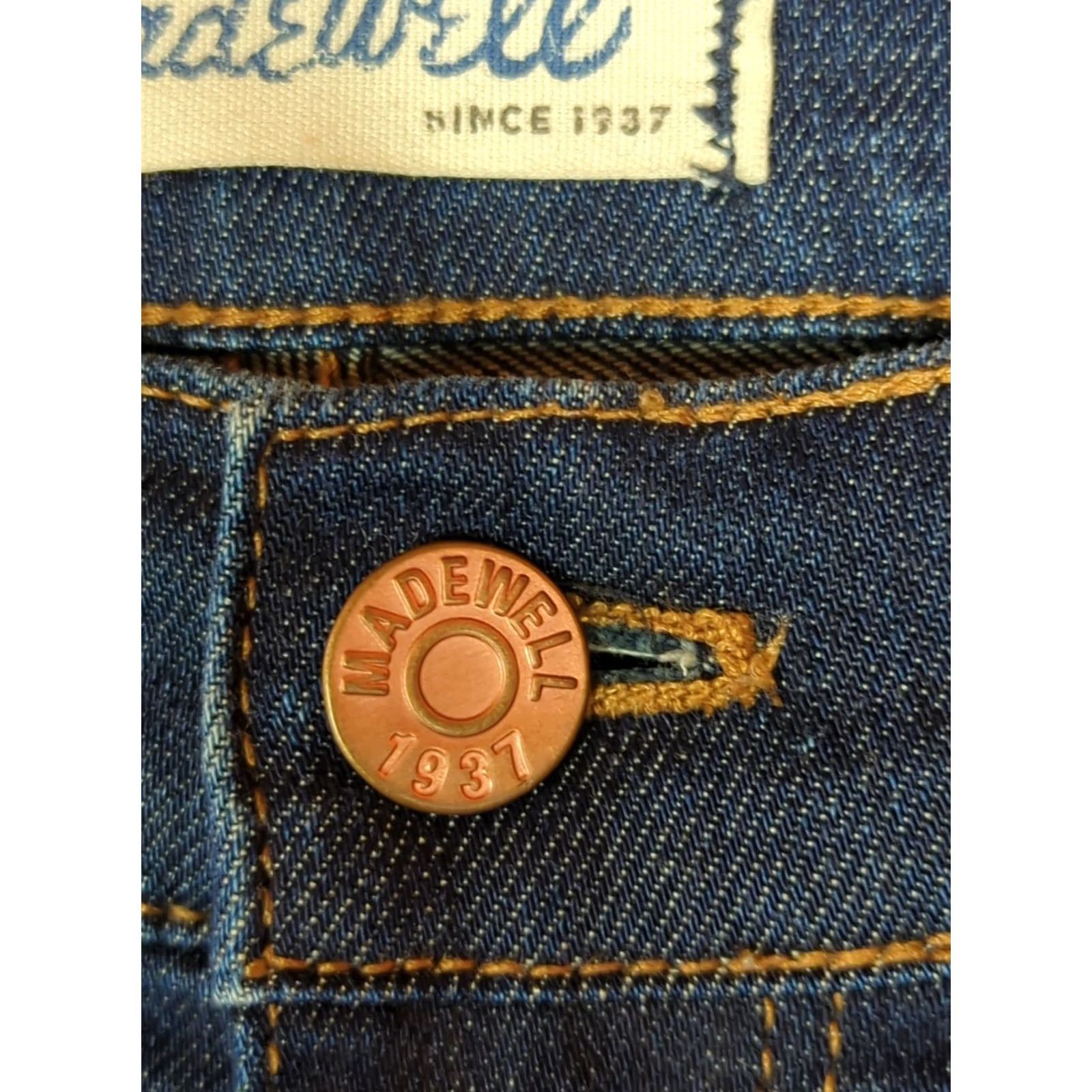Madewell Madewell 10" High Rise Skinny Jeans Dark Wash 28 Slim Fit Cigarette Pencil Jeans Women Size 28" / US 6 / IT 42 - 6 Thumbnail