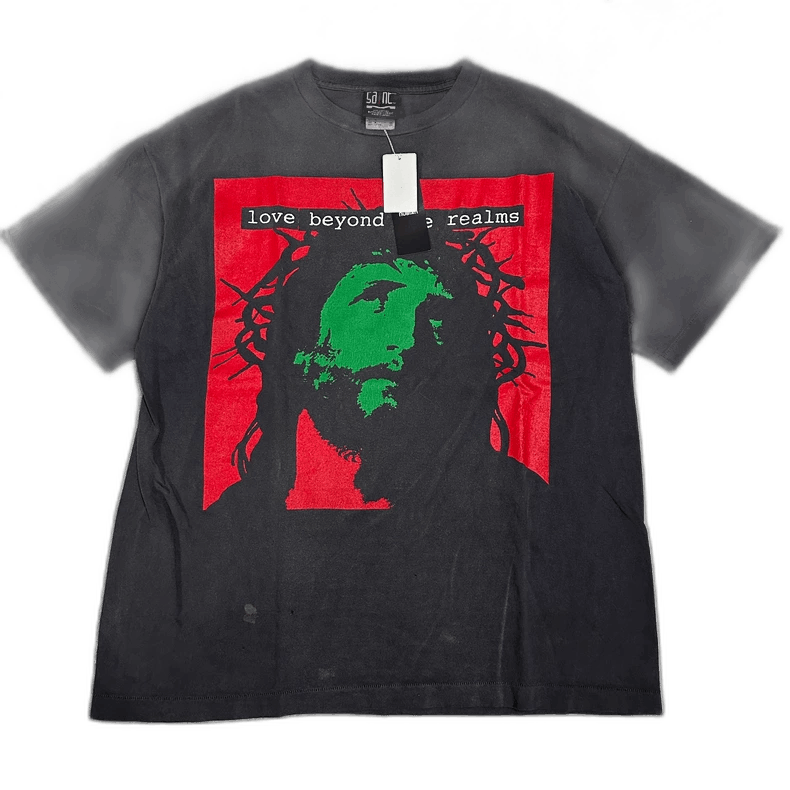 Saint Michael Saint Michael Black Graphic Short Sleeve Shirt Size US XL / EU 56 / 4 - 1 Thumbnail