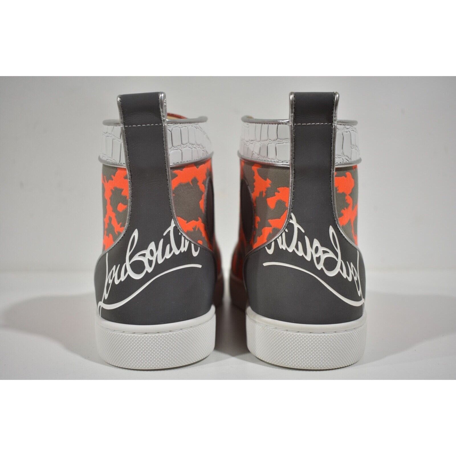 Christian Louboutin Christian Louboutin Flat Reflex Orange High Top Sneaker 42 9 Size US 9 / EU 42 - 10 Thumbnail