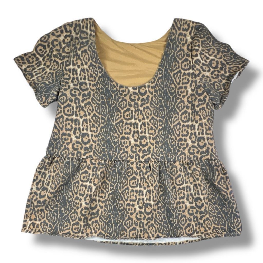 Other Beginning Boutique Amee Leopard Print Denim Mini Dress Size Size XL / US 12-14 / IT 48-50 - 2 Thumbnail